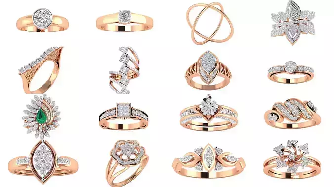 480 Women ring 3dm render 3D print model 3D Model Collection