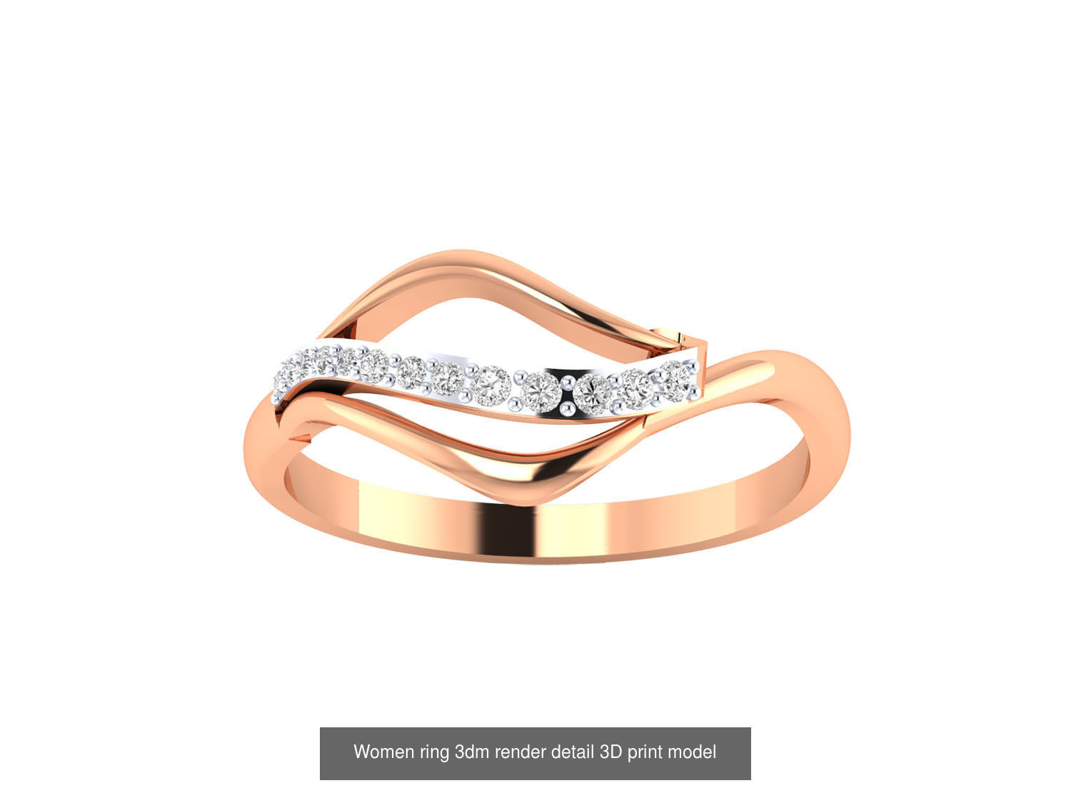 480 Women ring 3dm render 3D print model 3D Model Collection_140