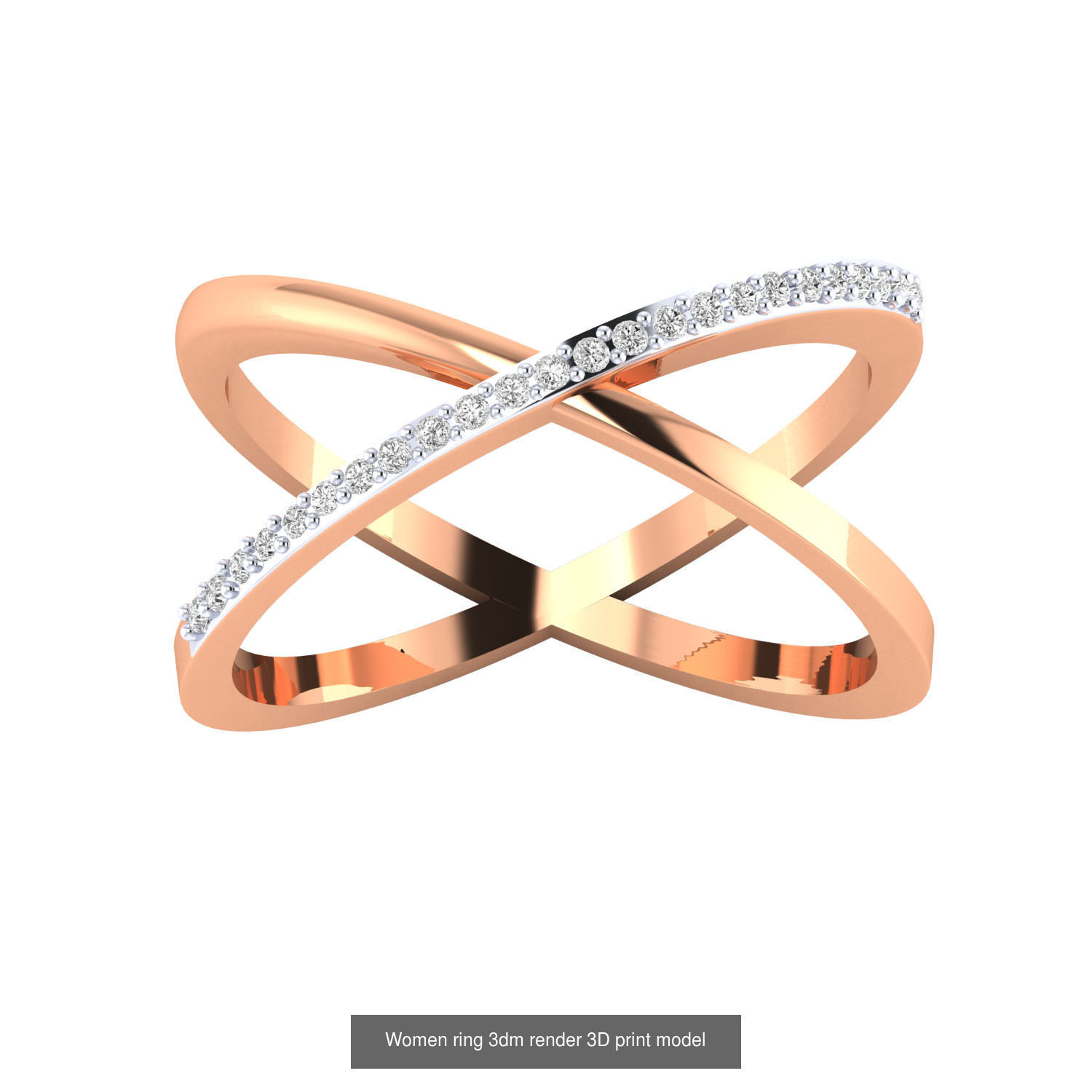 480 Women ring 3dm render 3D print model 3D Model Collection_218