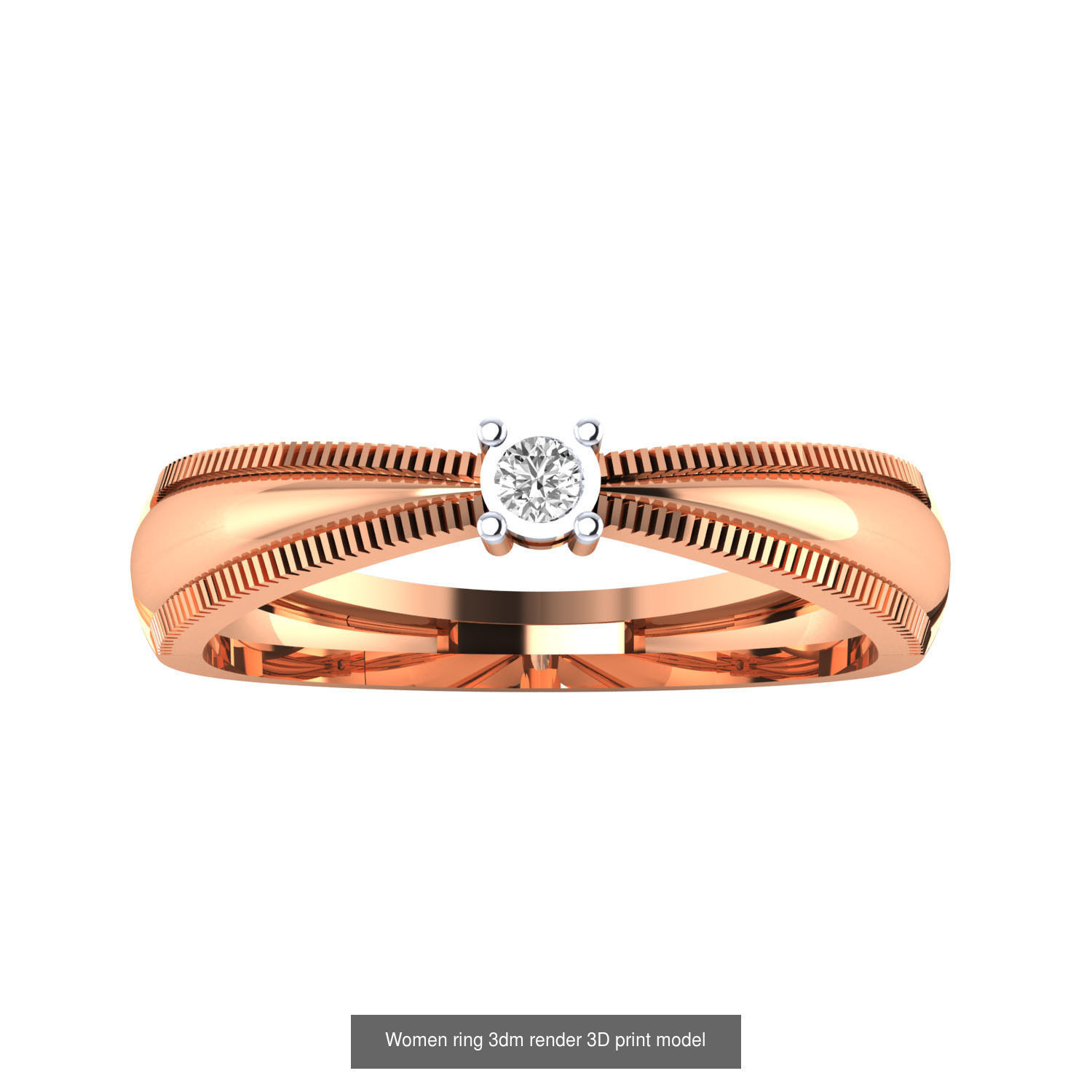 480 Women ring 3dm render 3D print model 3D Model Collection_169