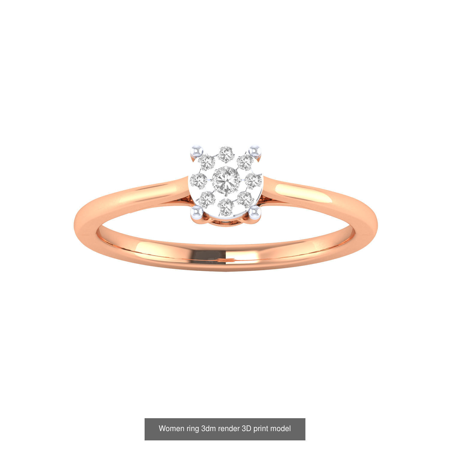 480 Women ring 3dm render 3D print model 3D Model Collection_238