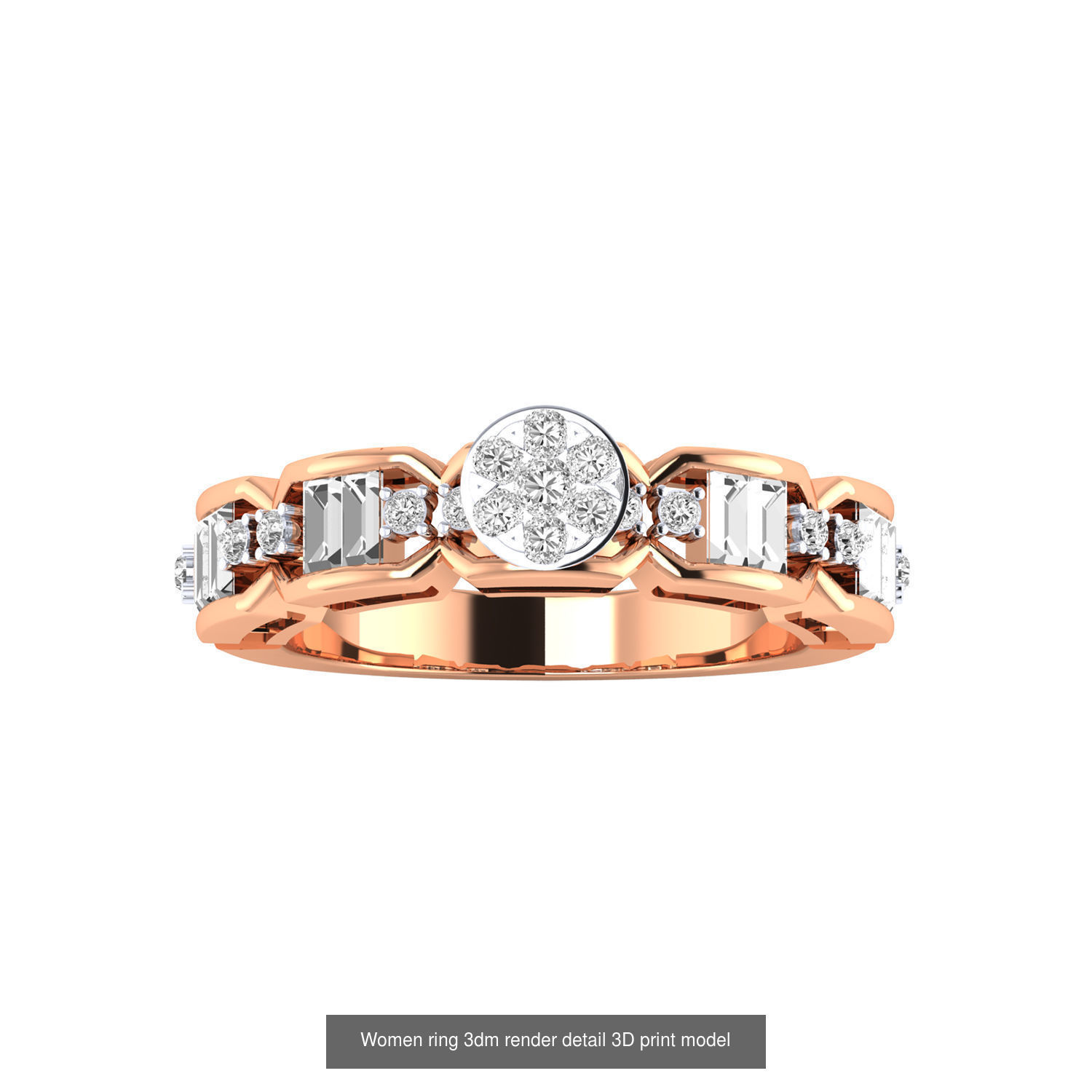 480 Women ring 3dm render 3D print model 3D Model Collection_20