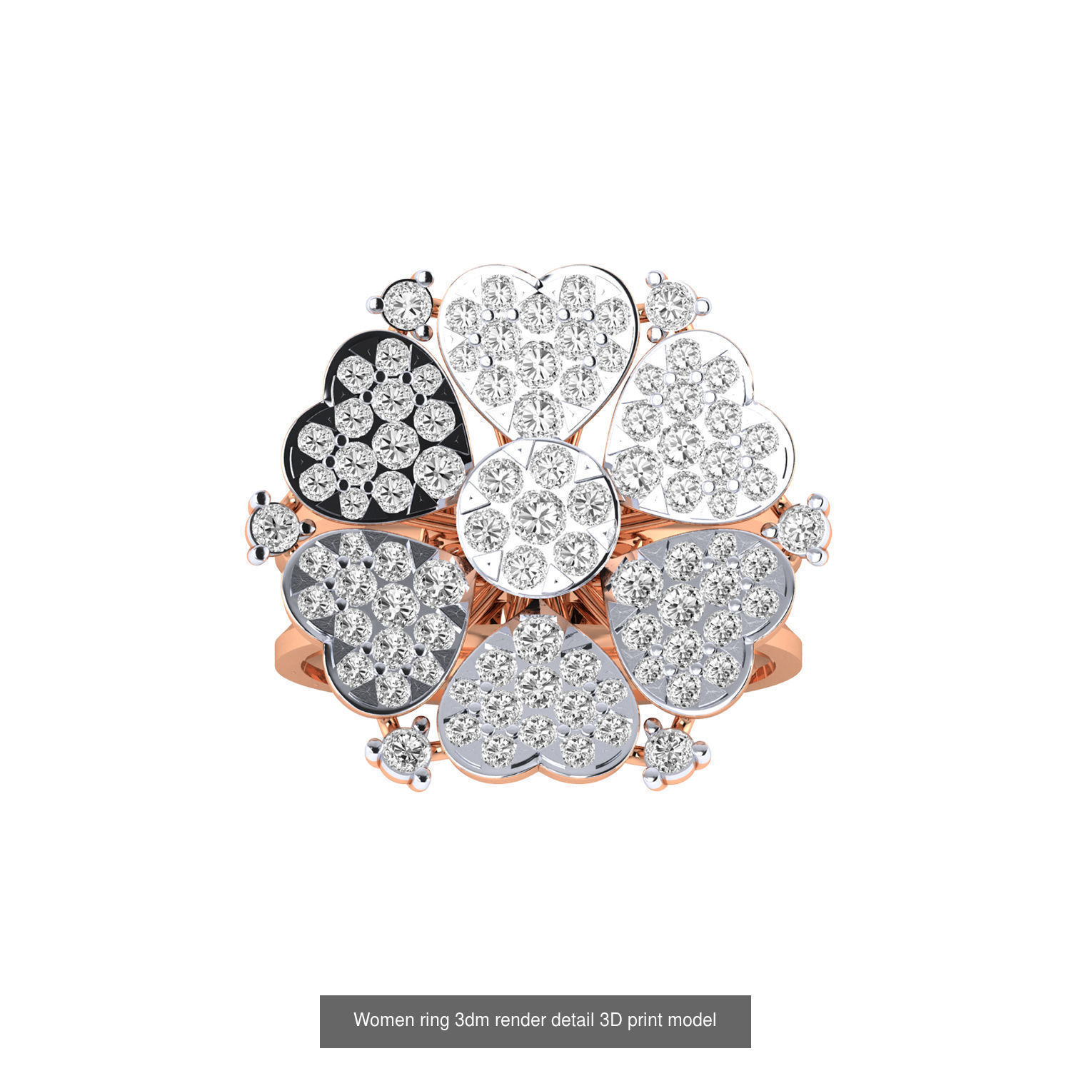 480 Women ring 3dm render 3D print model 3D Model Collection_101