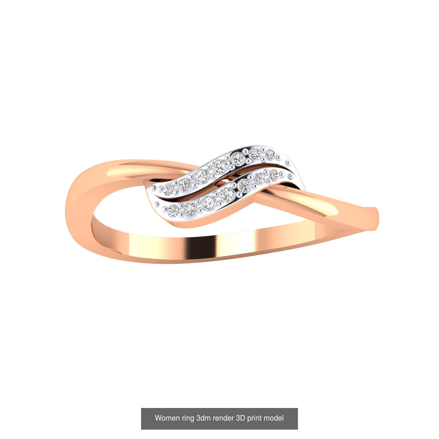480 Women ring 3dm render 3D print model 3D Model Collection_207
