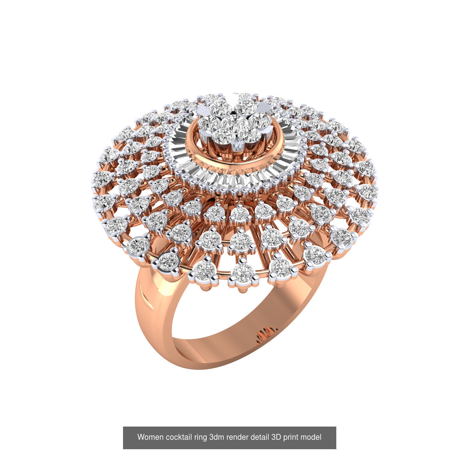 480 Women ring 3dm render 3D print model 3D Model Collection_108