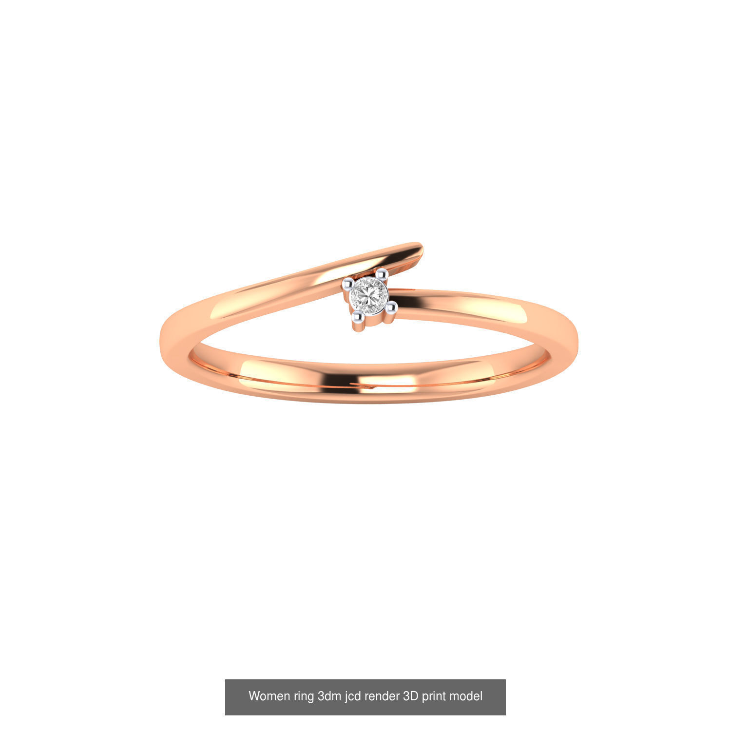 480 Women ring 3dm render 3D print model 3D Model Collection_161