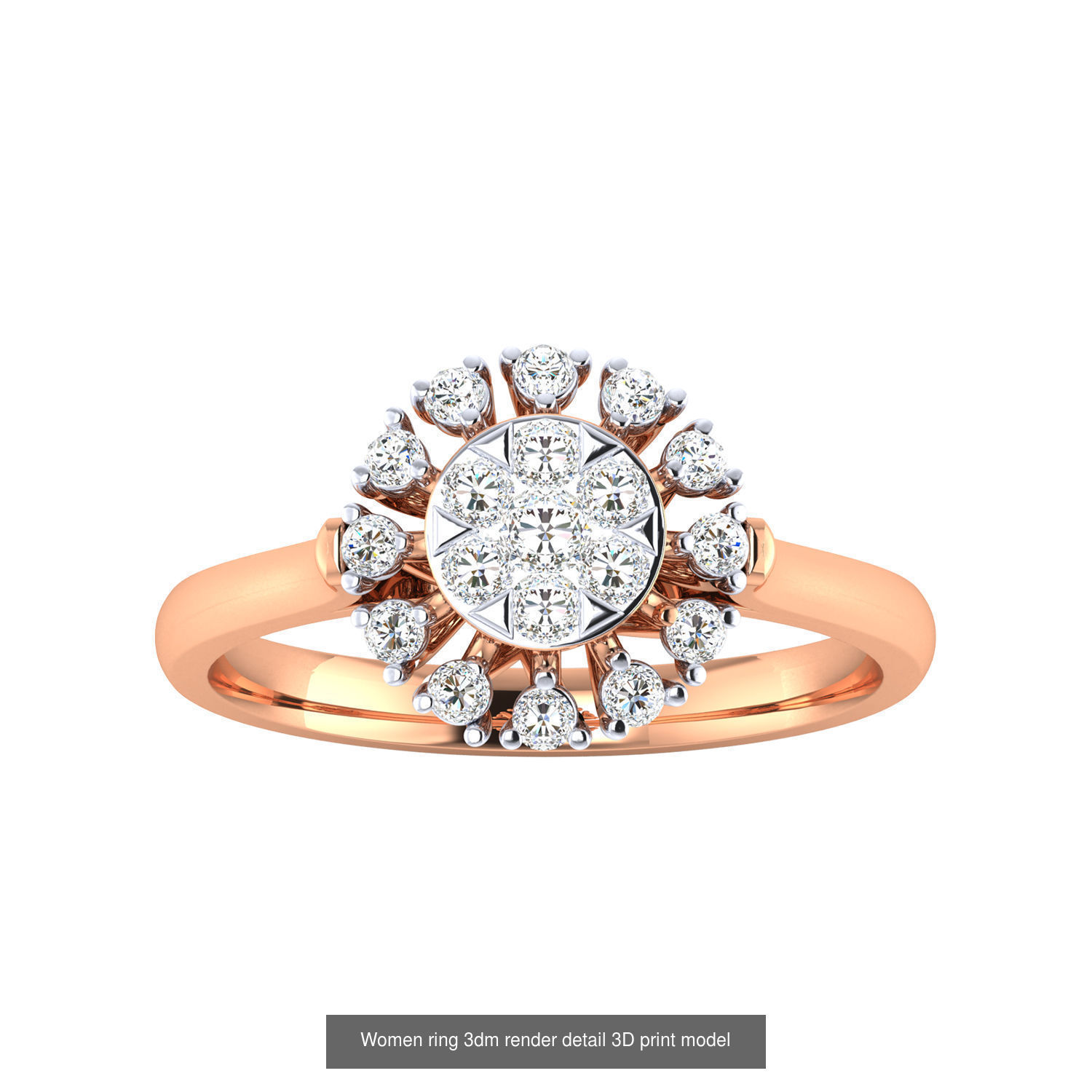 480 Women ring 3dm render 3D print model 3D Model Collection_87