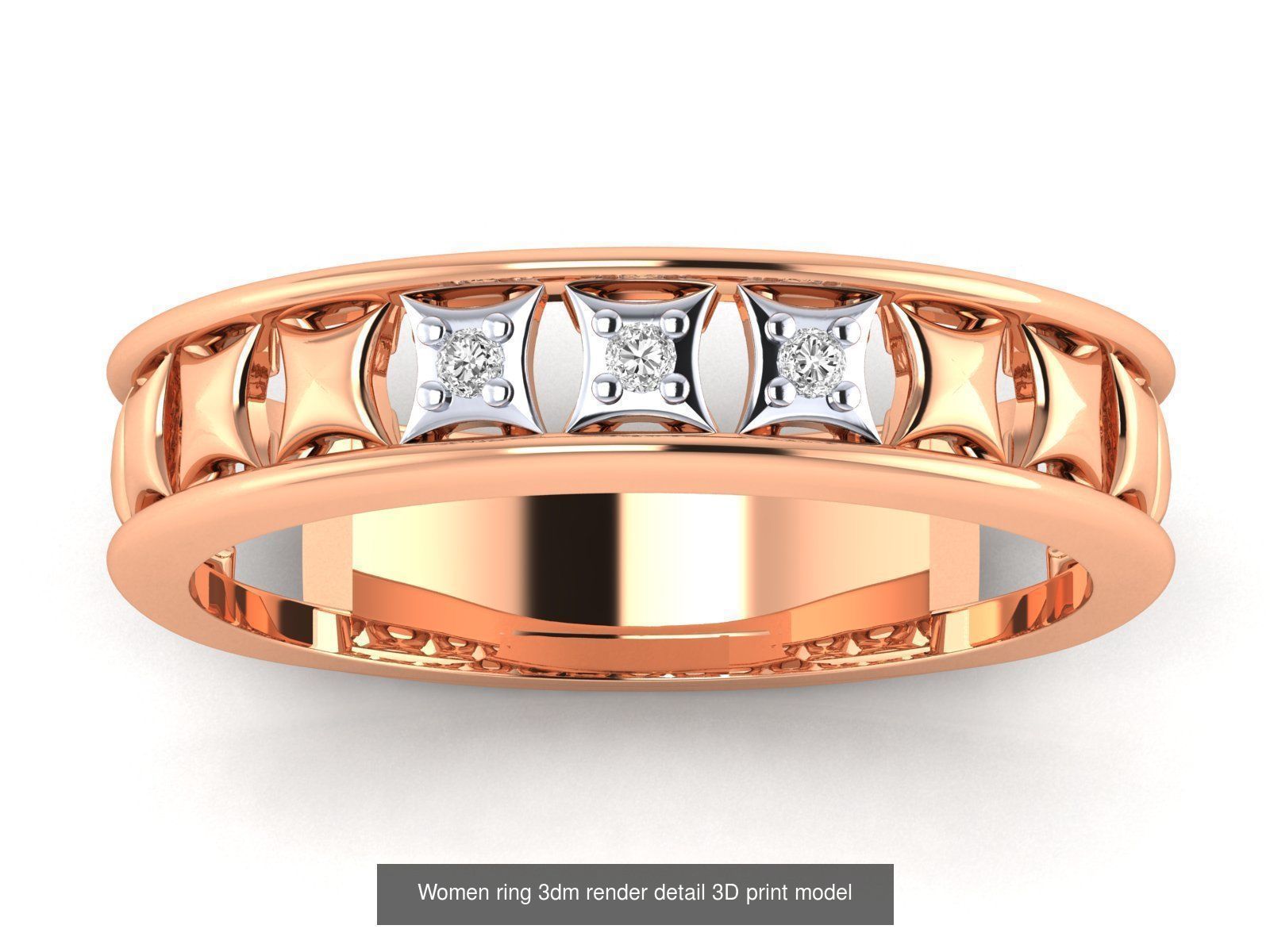480 Women ring 3dm render 3D print model 3D Model Collection_182