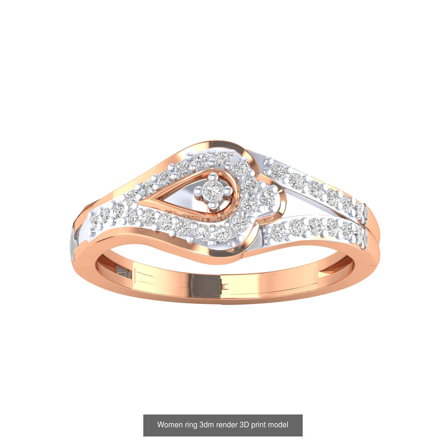 480 Women ring 3dm render 3D print model 3D Model Collection_241