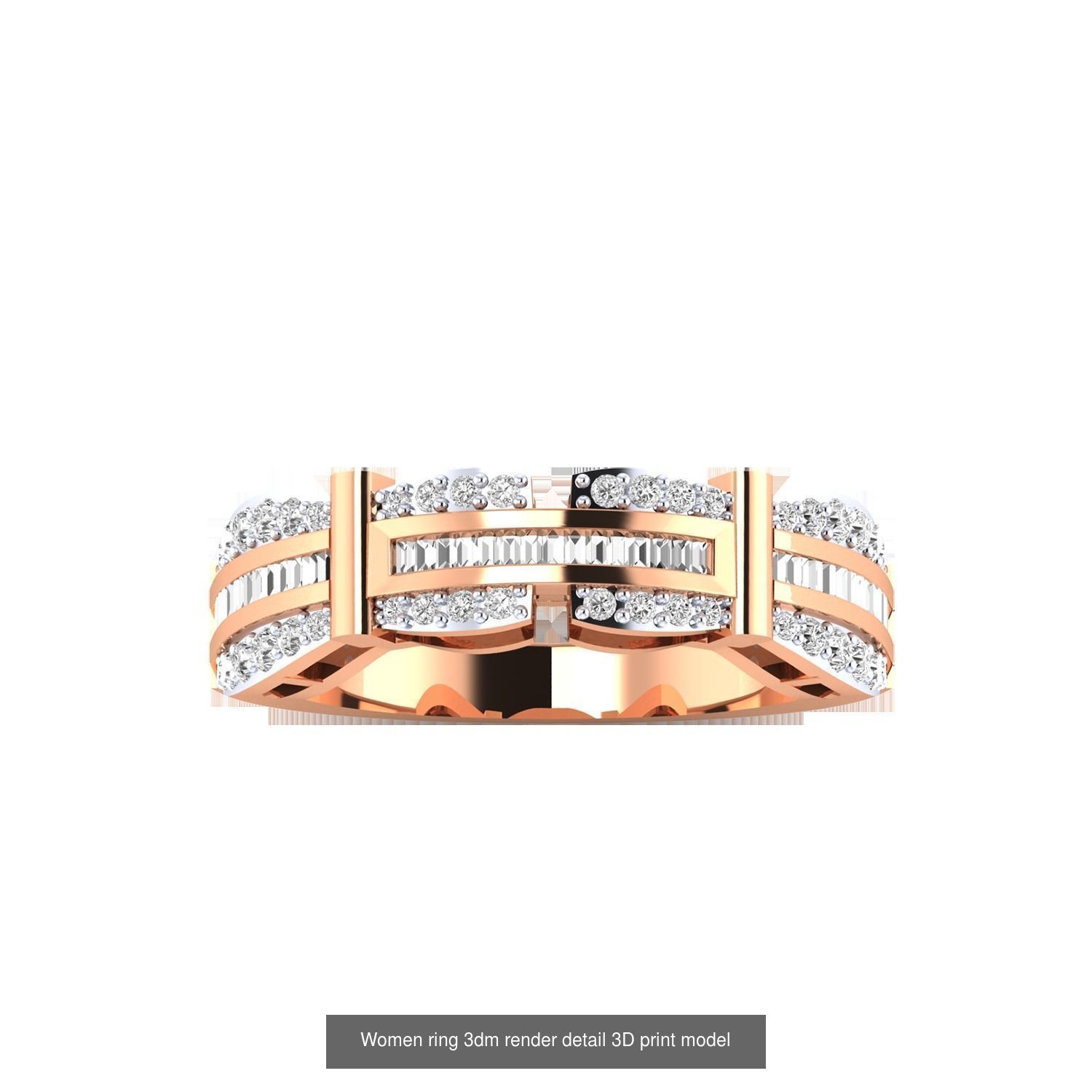 480 Women ring 3dm render 3D print model 3D Model Collection_35