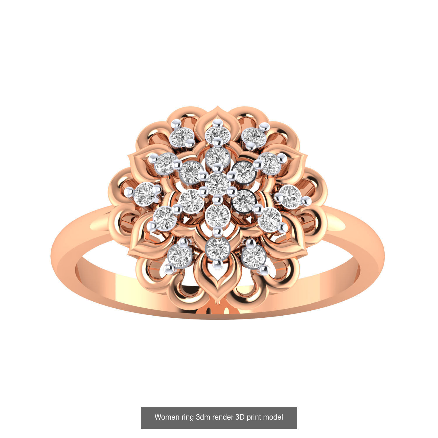 480 Women ring 3dm render 3D print model 3D Model Collection_149