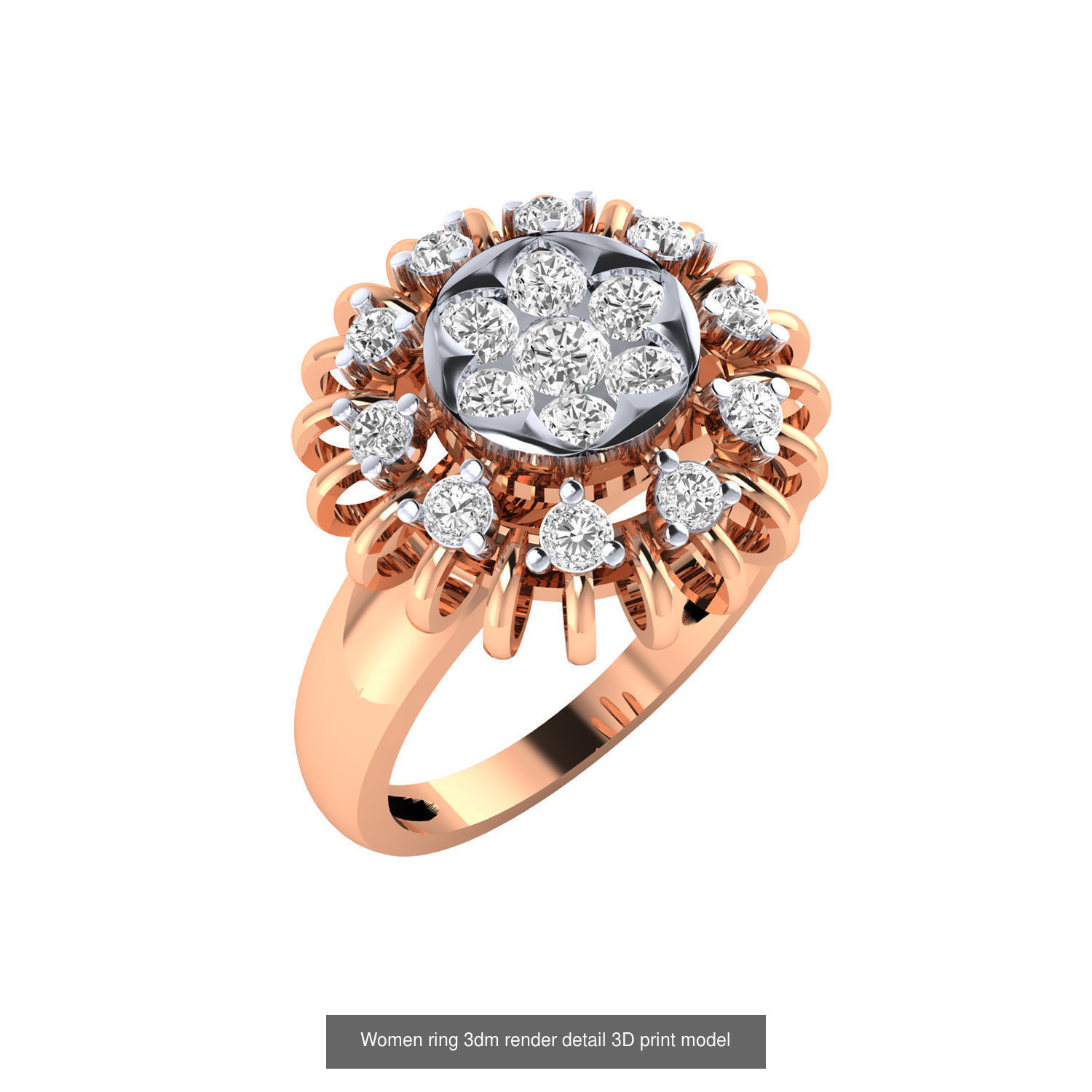 480 Women ring 3dm render 3D print model 3D Model Collection_102