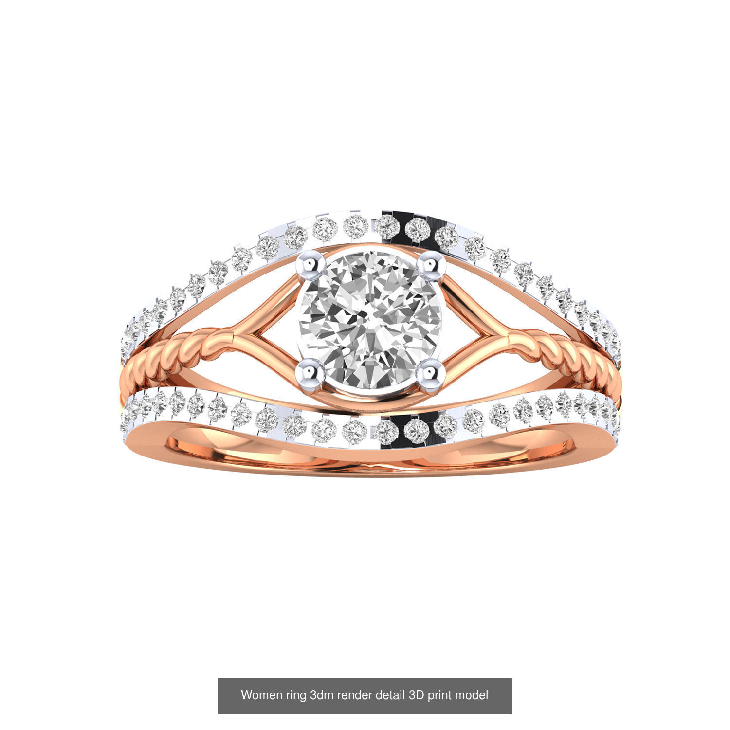 480 Women ring 3dm render 3D print model 3D Model Collection_44
