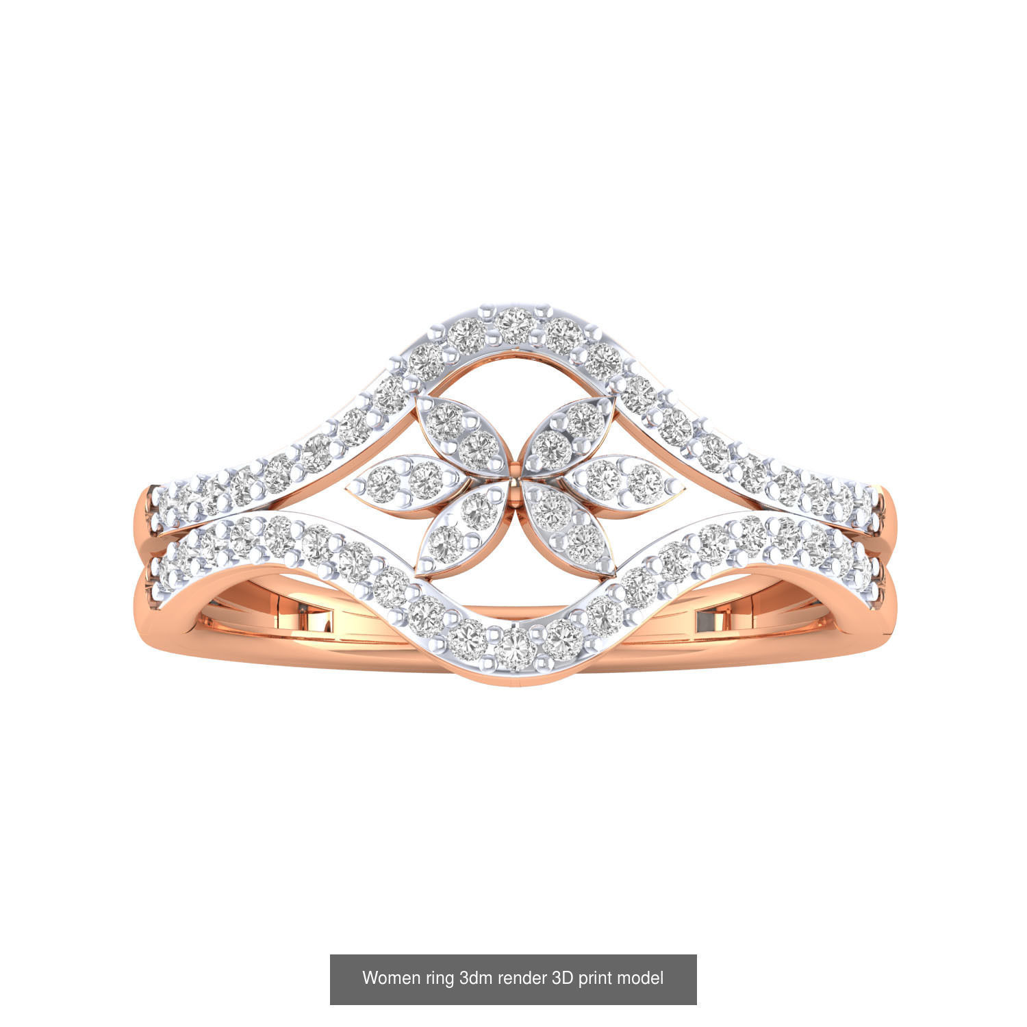 480 Women ring 3dm render 3D print model 3D Model Collection_240