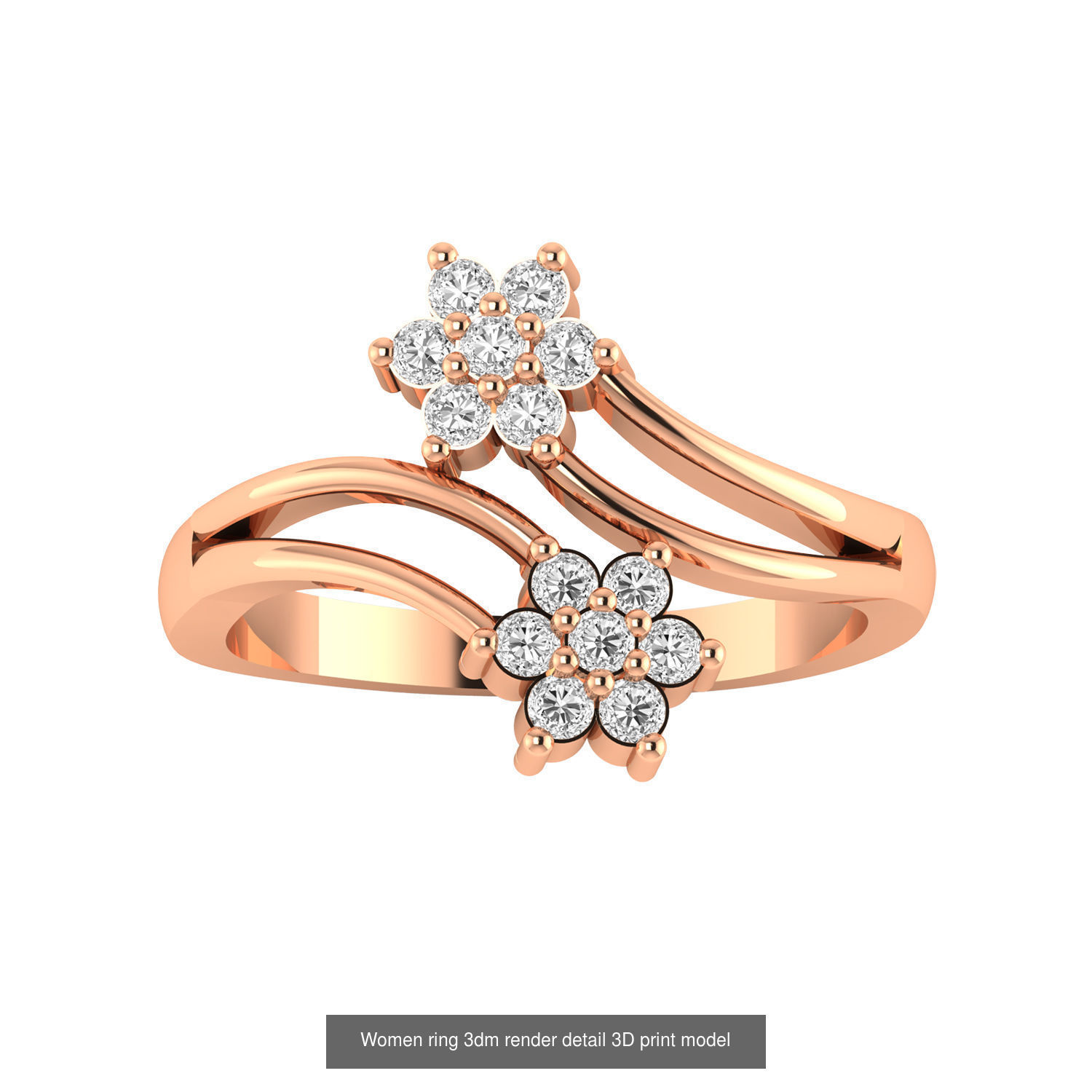 480 Women ring 3dm render 3D print model 3D Model Collection_117
