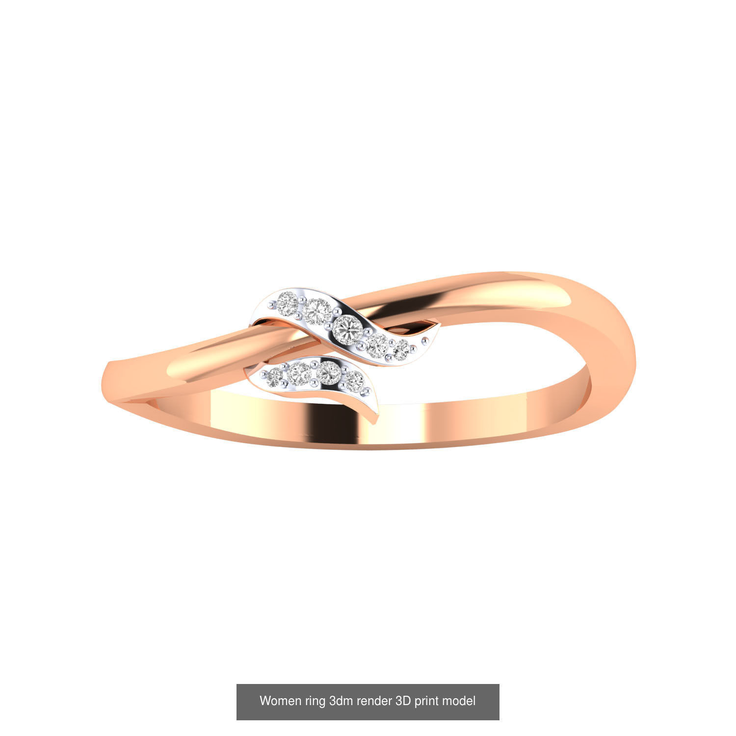 480 Women ring 3dm render 3D print model 3D Model Collection_232