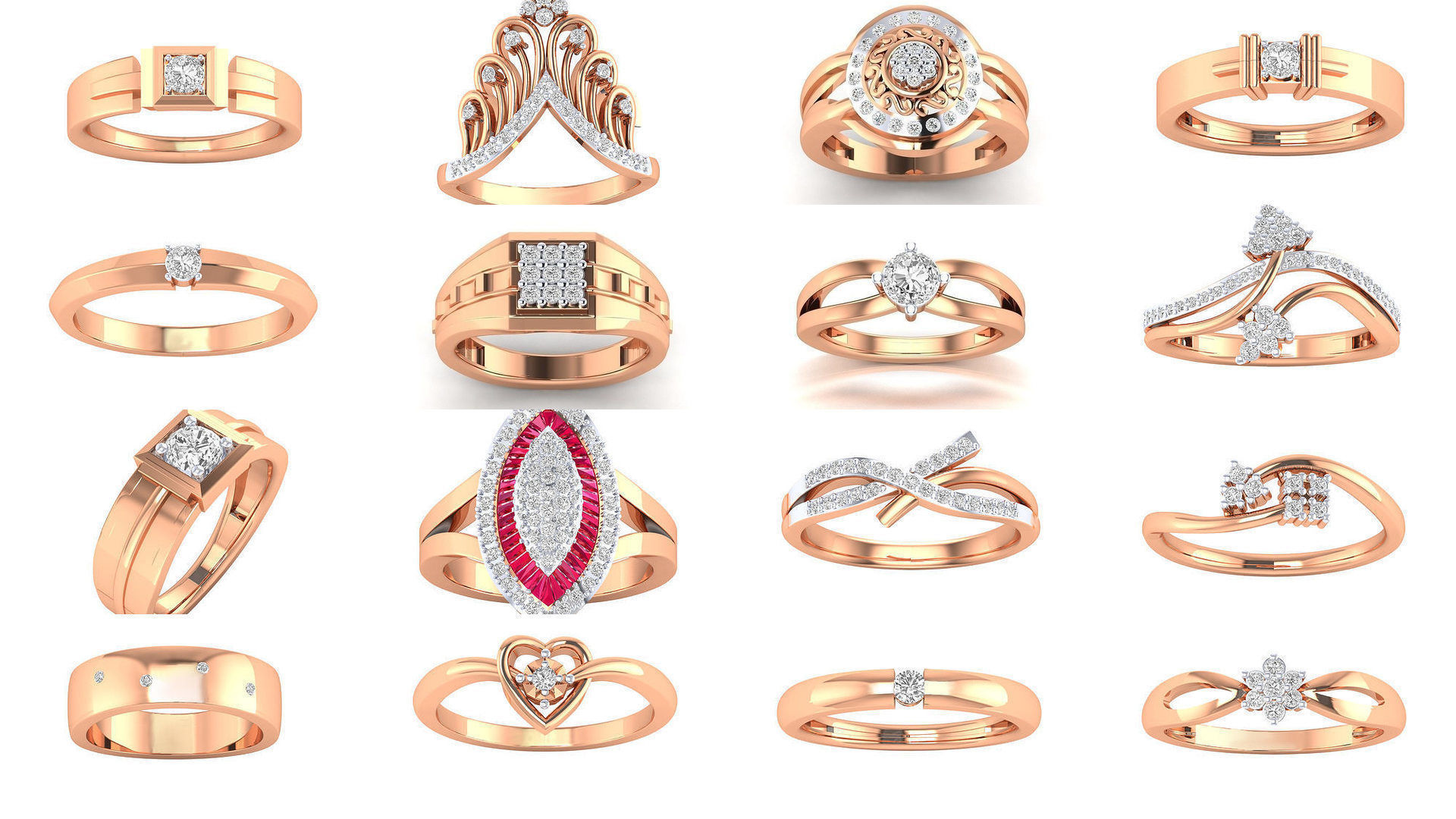 480 Women ring 3dm render 3D print model 3D Model Collection_27