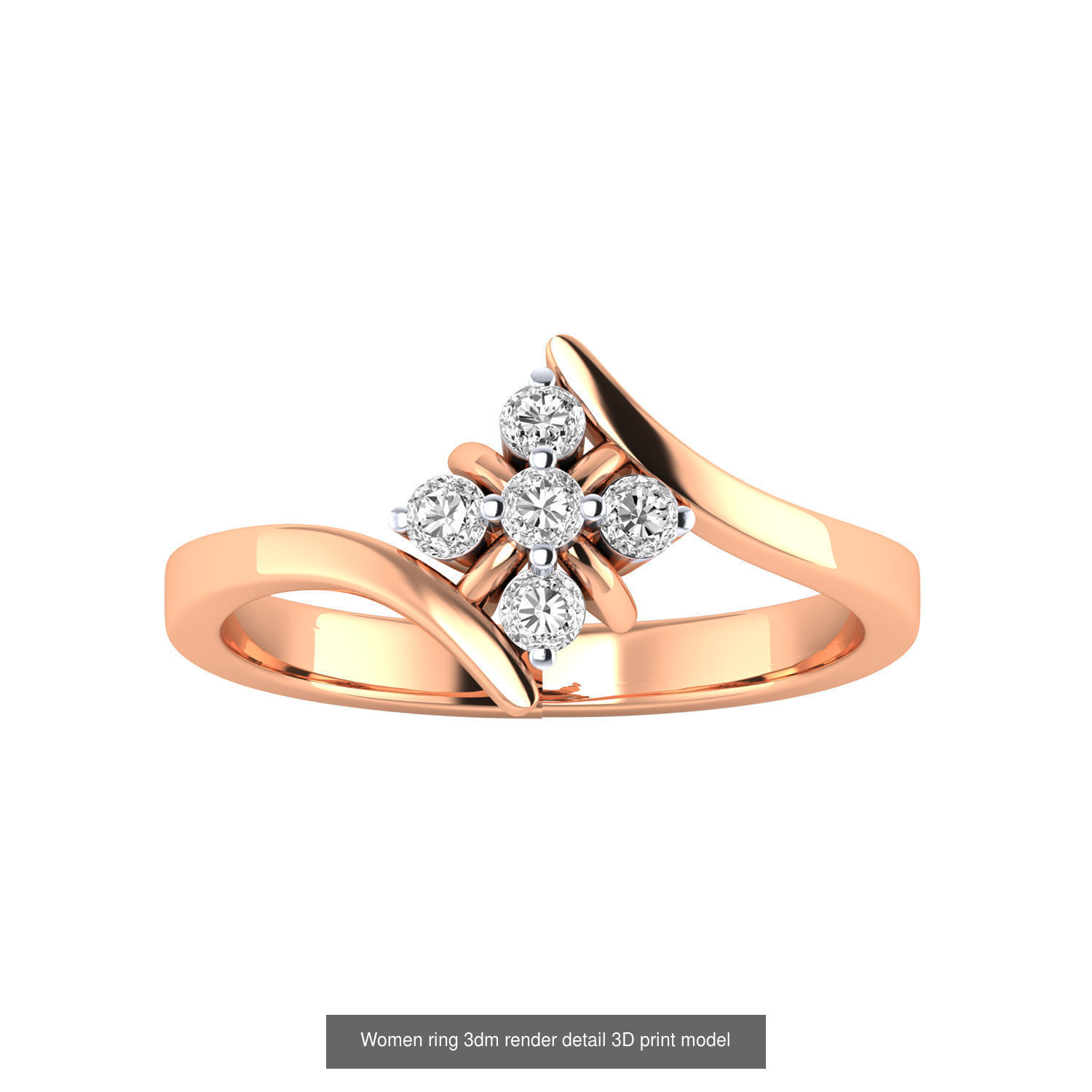 480 Women ring 3dm render 3D print model 3D Model Collection_120