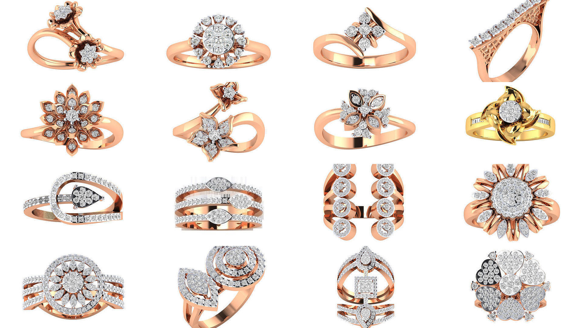480 Women ring 3dm render 3D print model 3D Model Collection_2