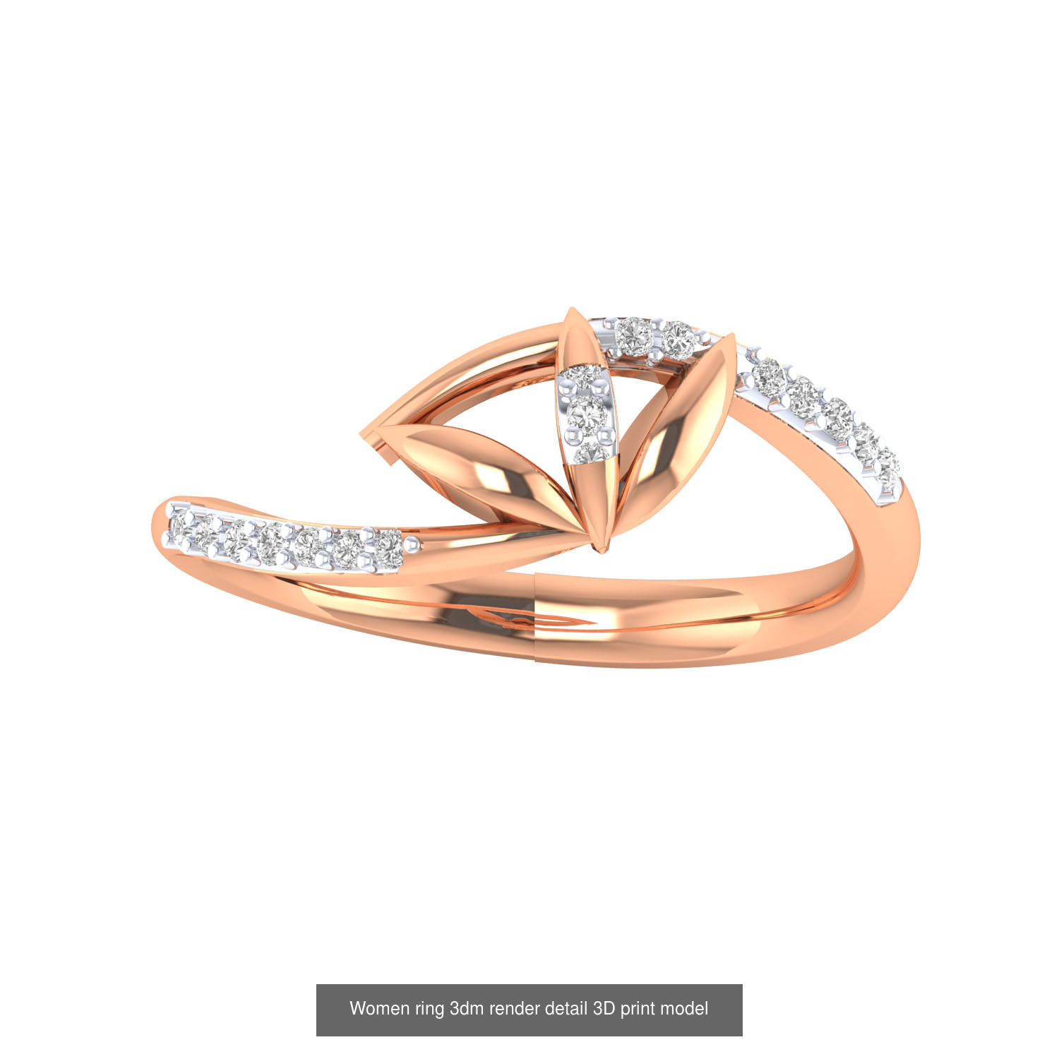 480 Women ring 3dm render 3D print model 3D Model Collection_142