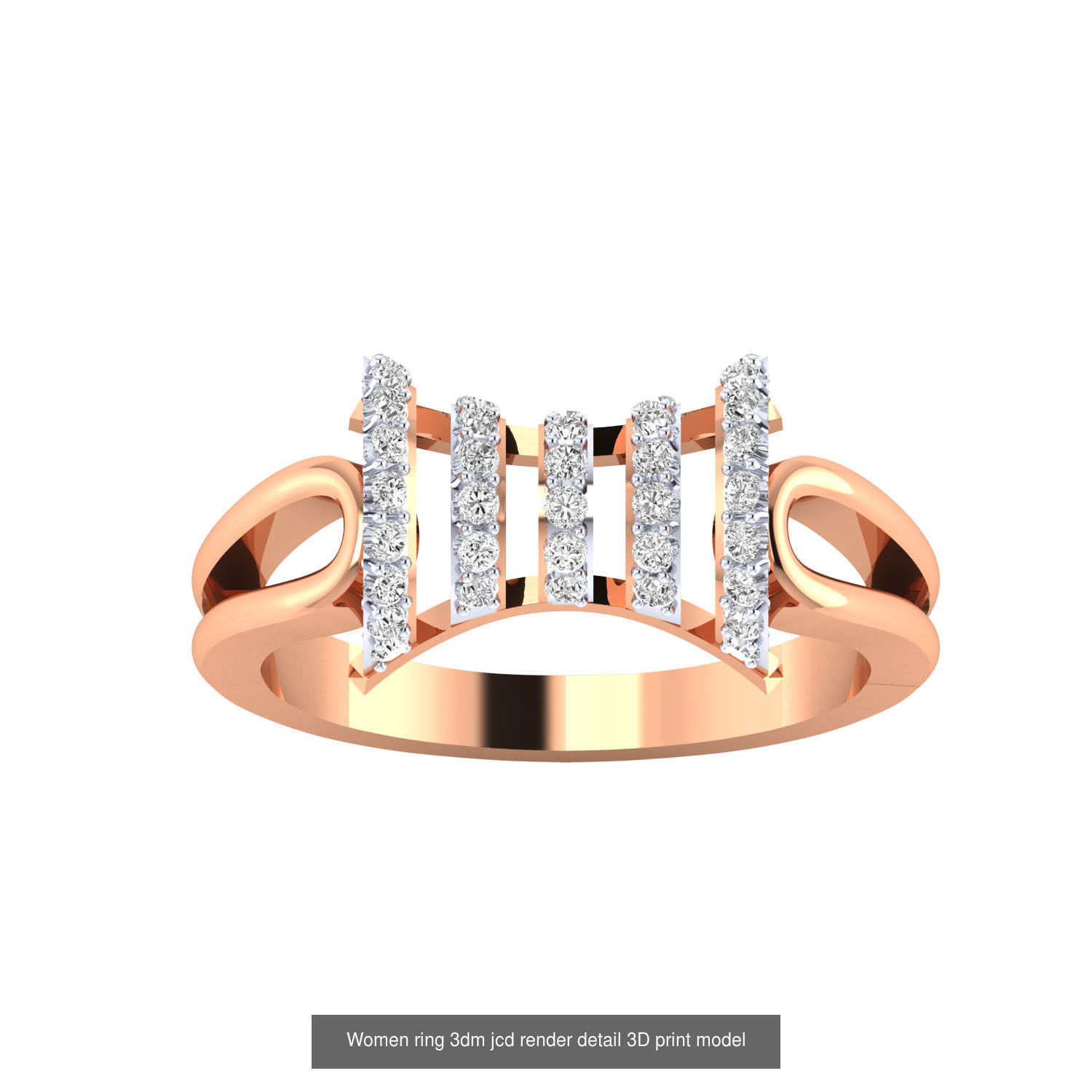 480 Women ring 3dm render 3D print model 3D Model Collection_216