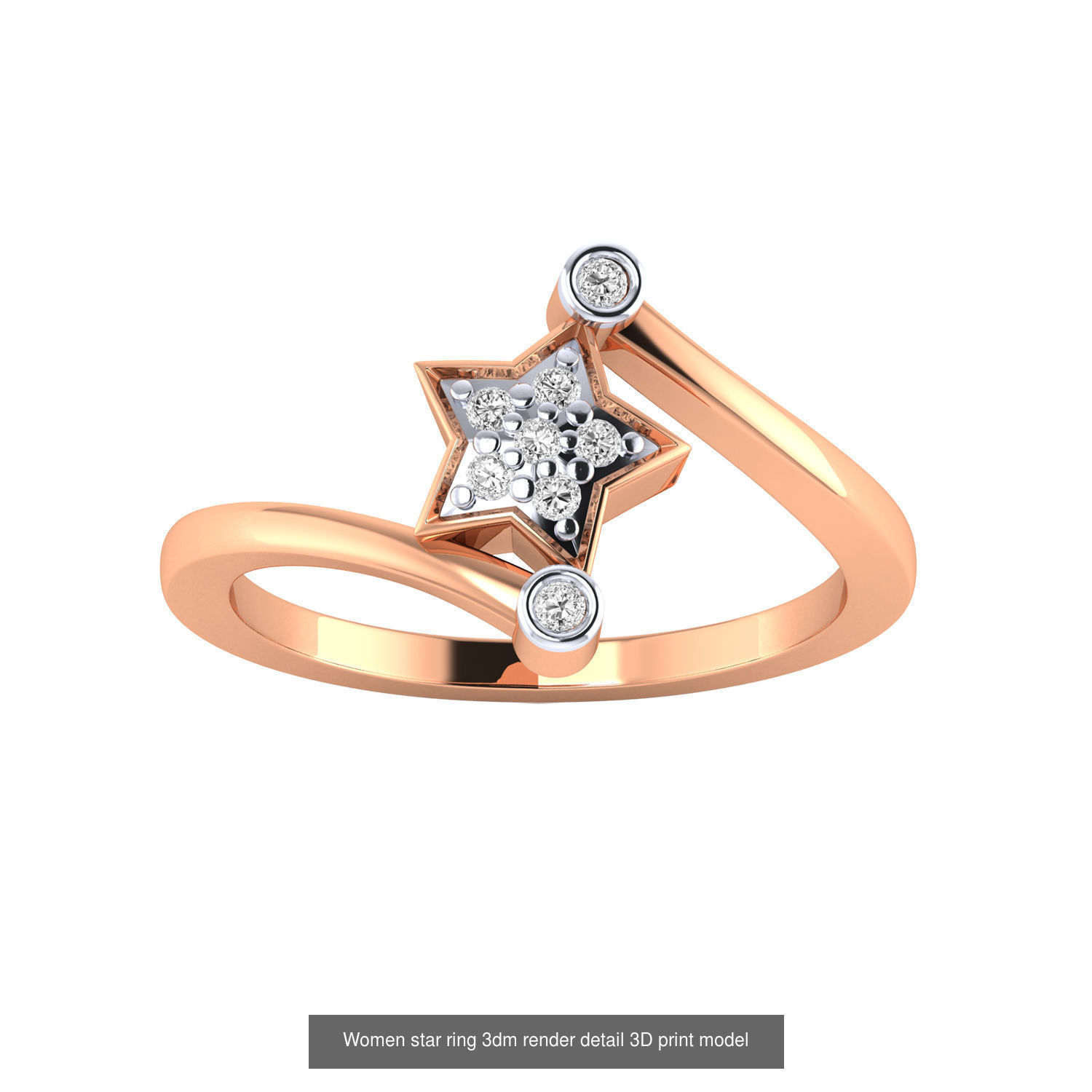 480 Women ring 3dm render 3D print model 3D Model Collection_128