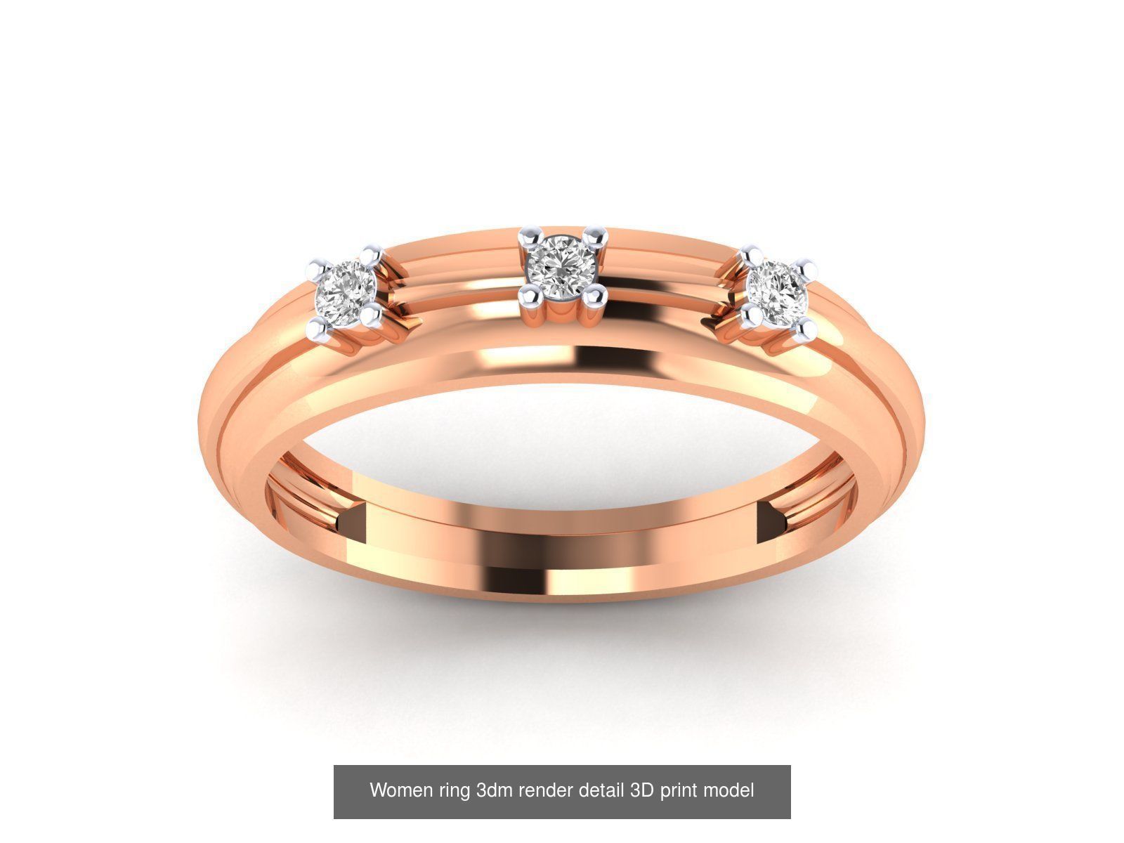 480 Women ring 3dm render 3D print model 3D Model Collection_146