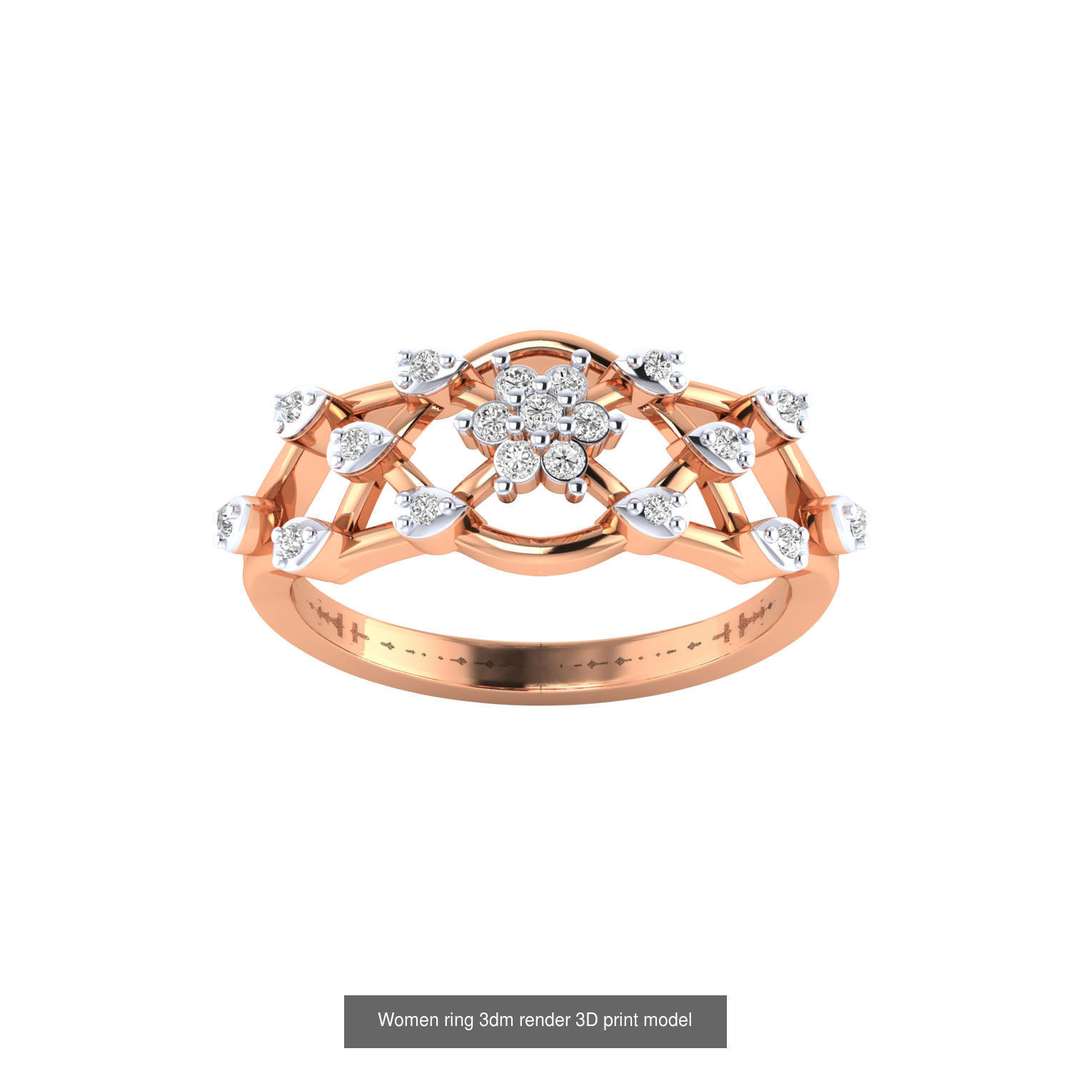 480 Women ring 3dm render 3D print model 3D Model Collection_154
