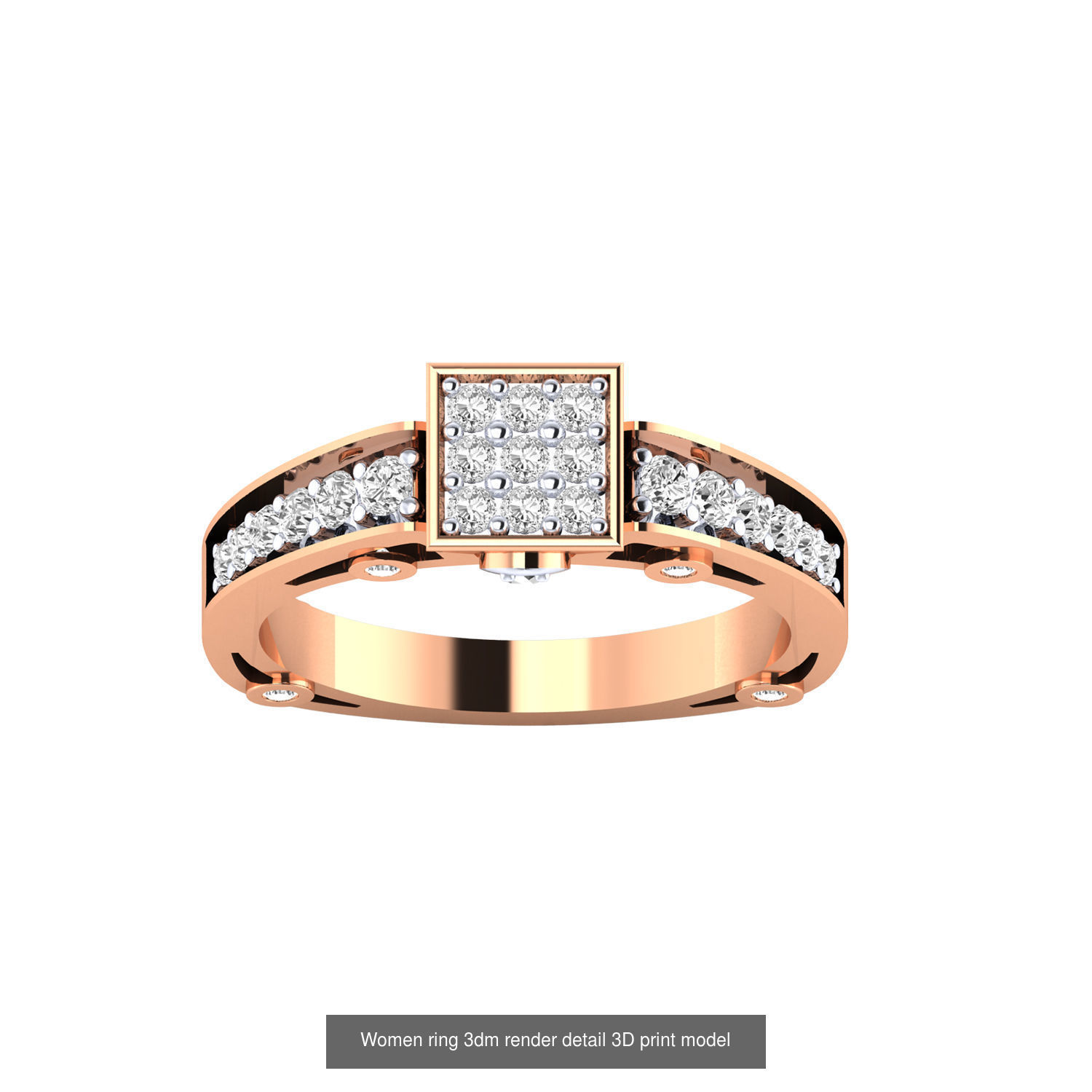 480 Women ring 3dm render 3D print model 3D Model Collection_79