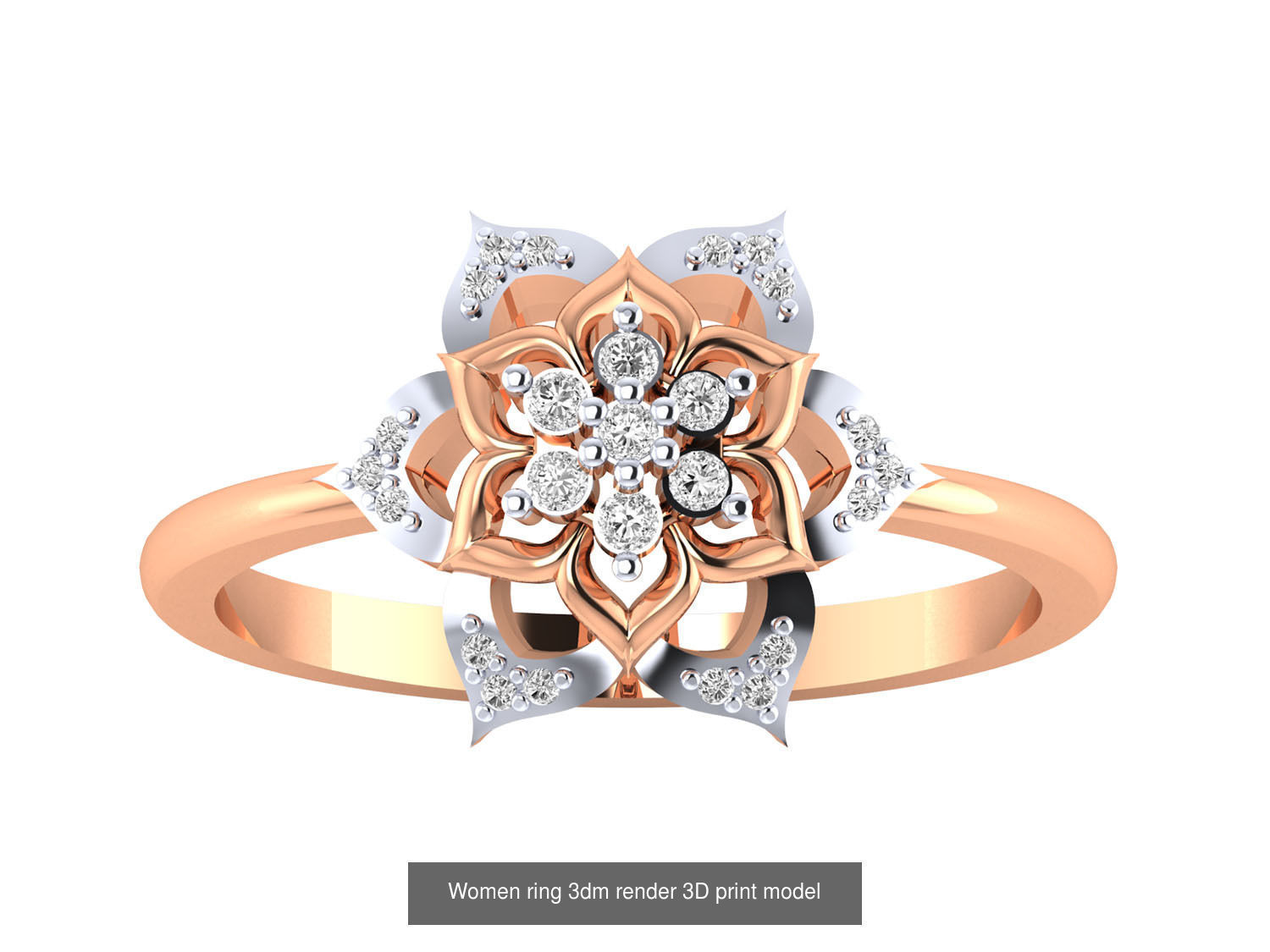 480 Women ring 3dm render 3D print model 3D Model Collection_179