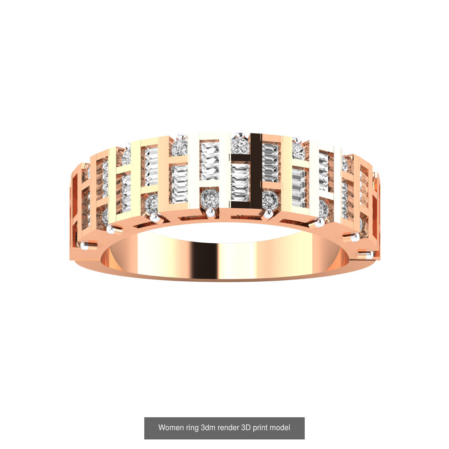 480 Women ring 3dm render 3D print model 3D Model Collection_237
