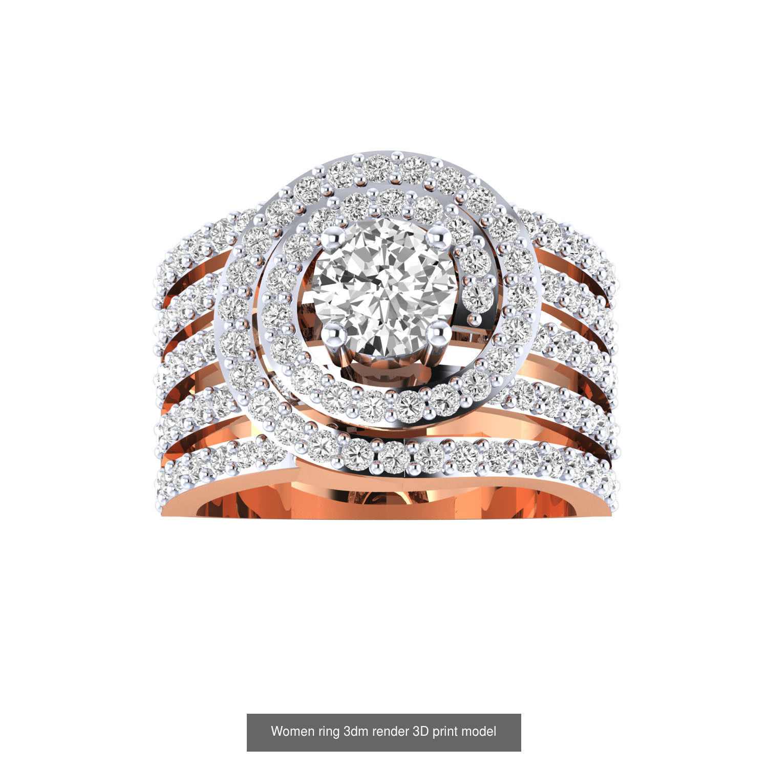 480 Women ring 3dm render 3D print model 3D Model Collection_220