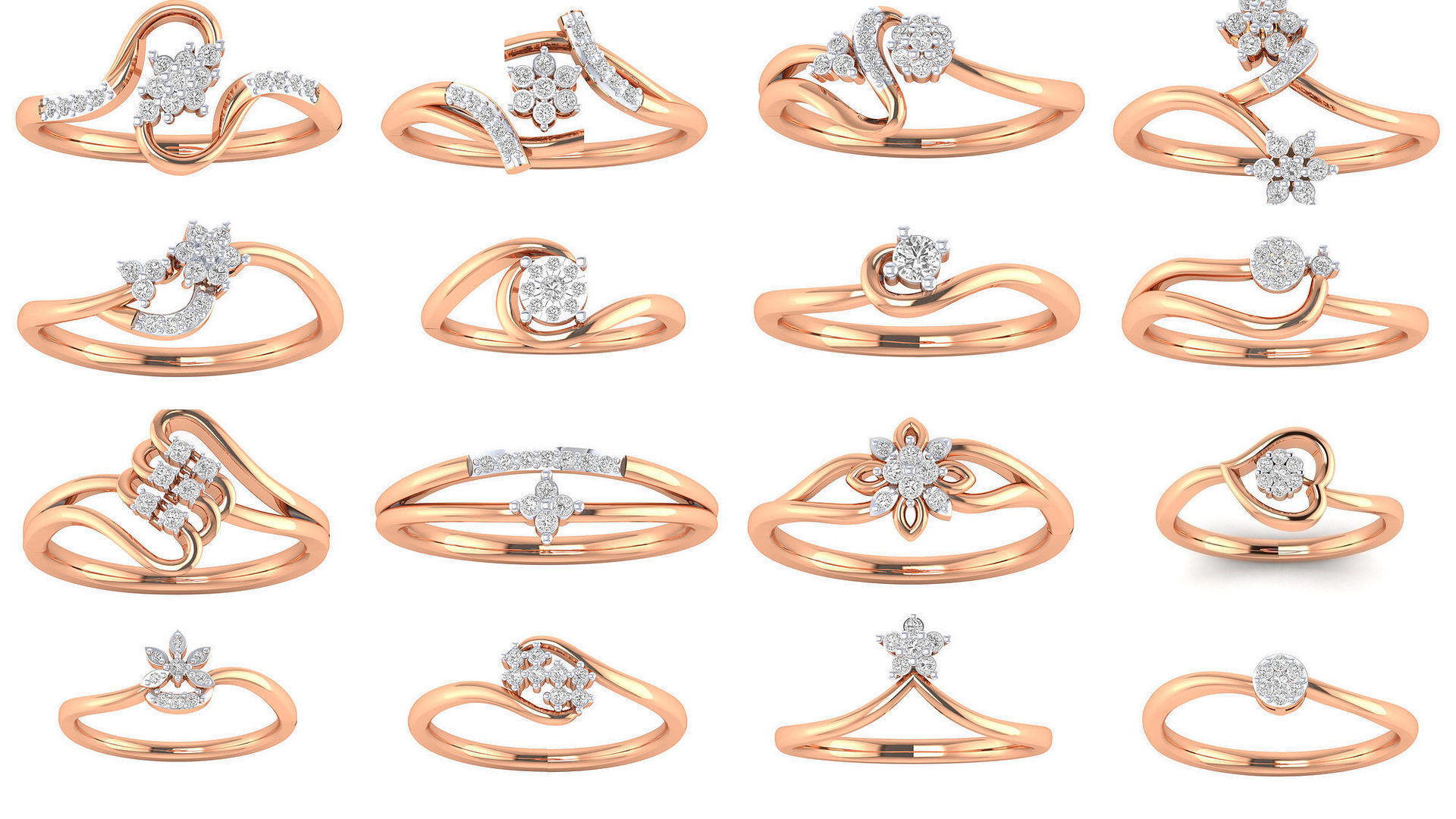 480 Women ring 3dm render 3D print model 3D Model Collection_42