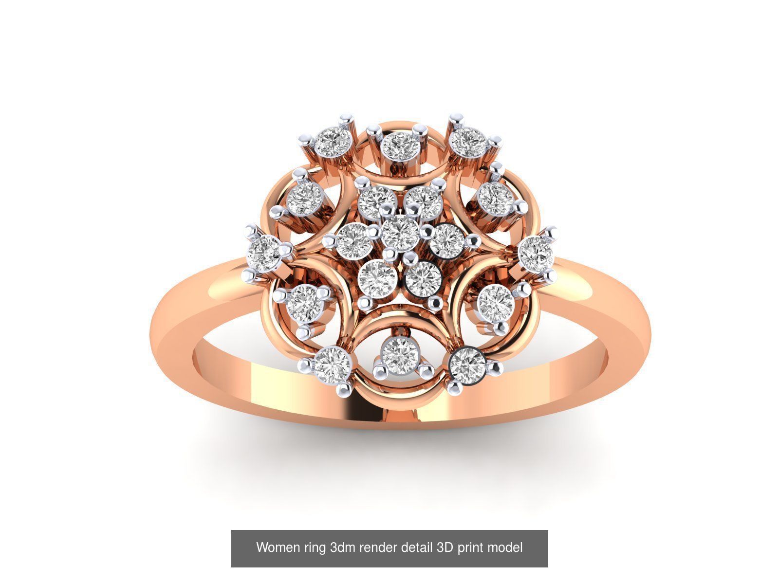 480 Women ring 3dm render 3D print model 3D Model Collection_150