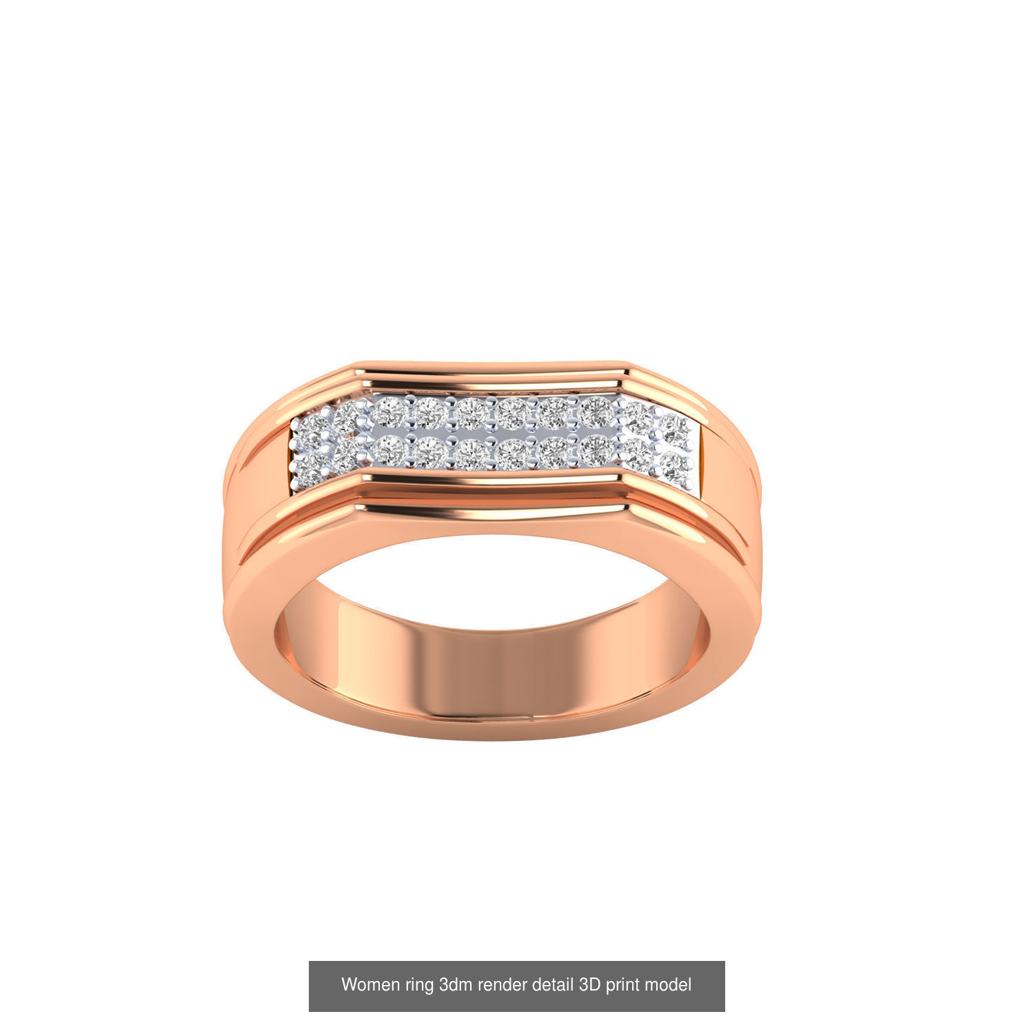 480 Women ring 3dm render 3D print model 3D Model Collection_105