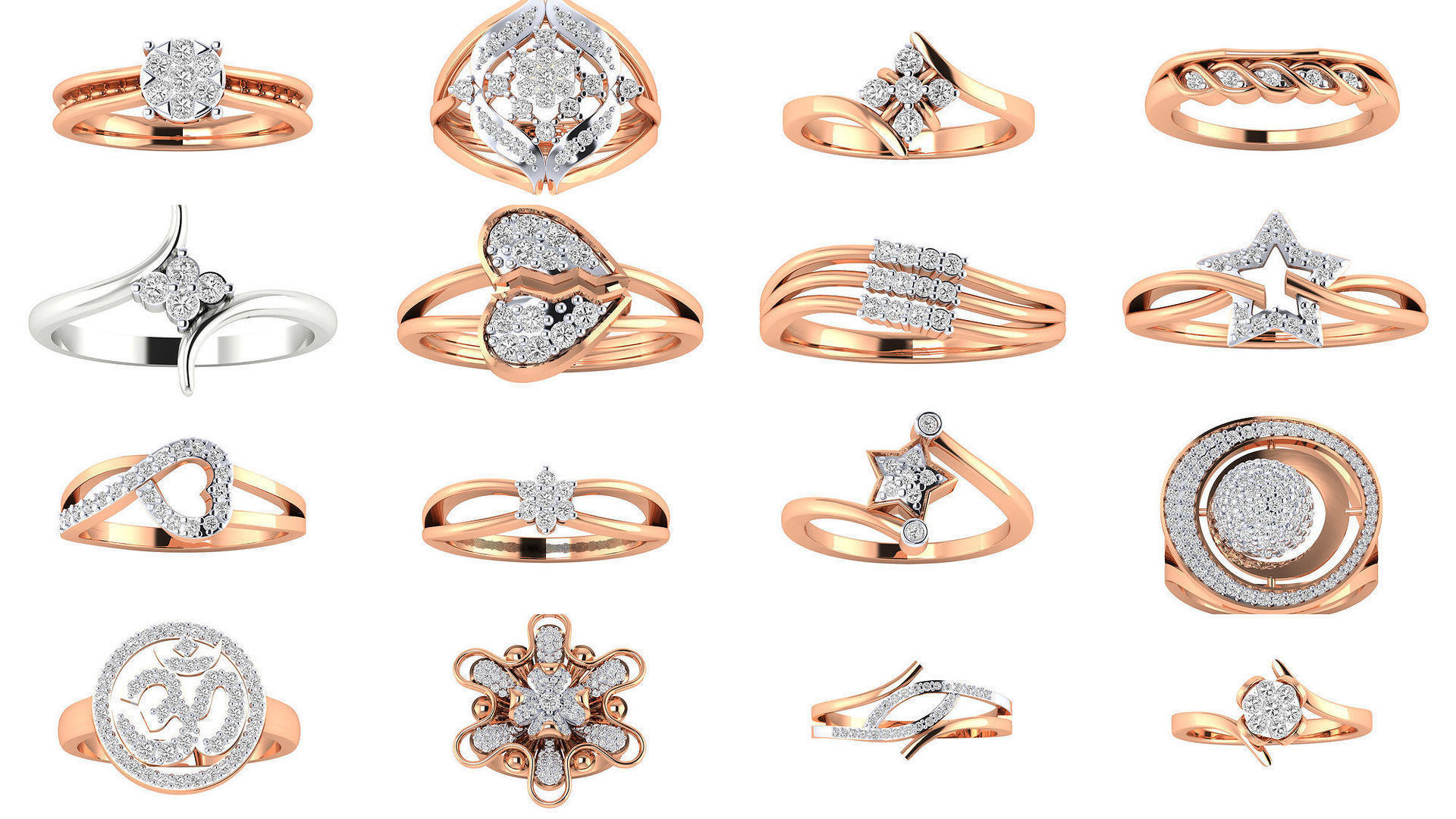 480 Women ring 3dm render 3D print model 3D Model Collection_6
