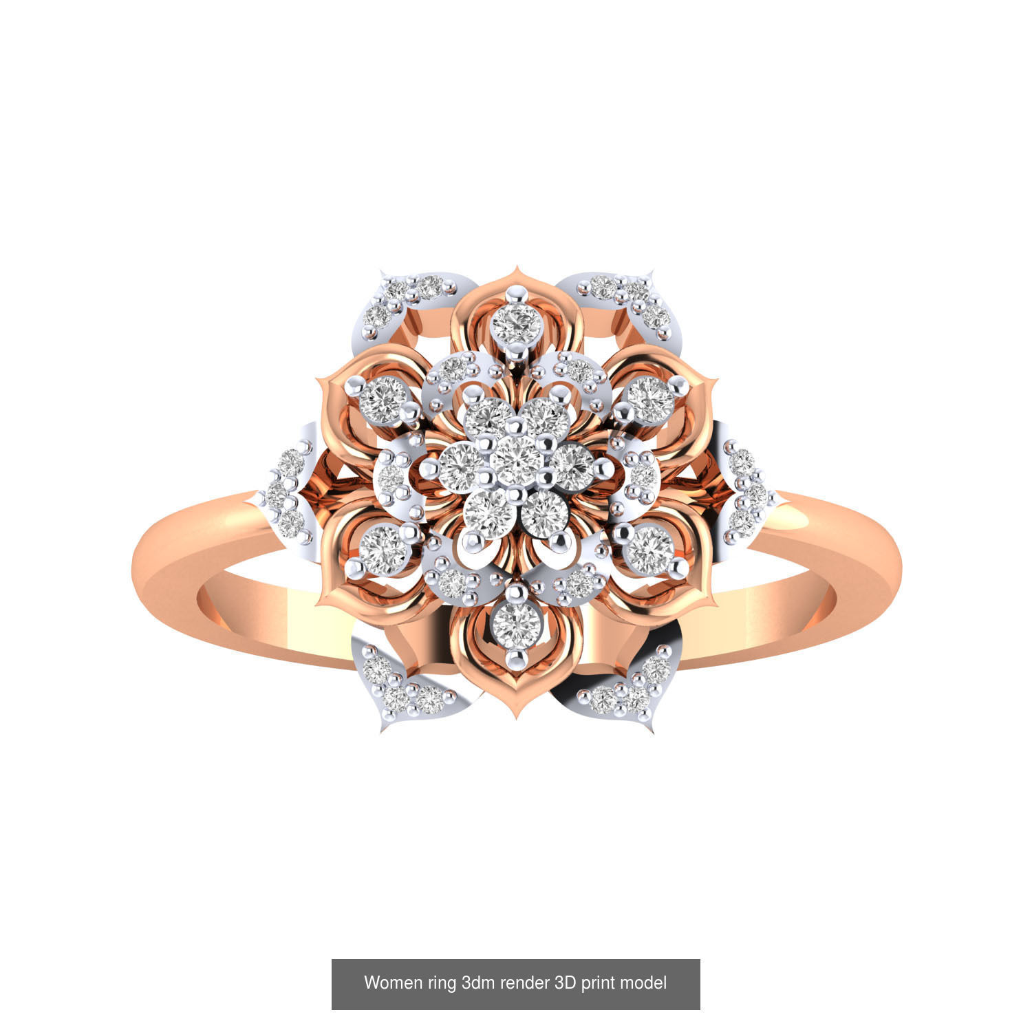 480 Women ring 3dm render 3D print model 3D Model Collection_175