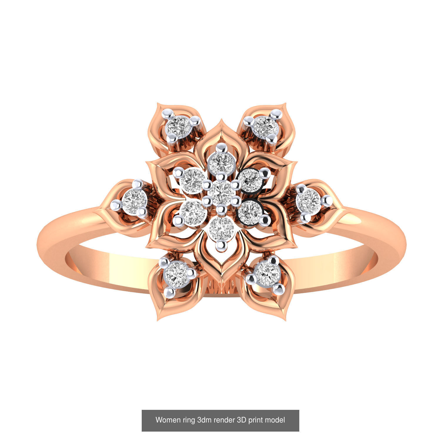480 Women ring 3dm render 3D print model 3D Model Collection_178