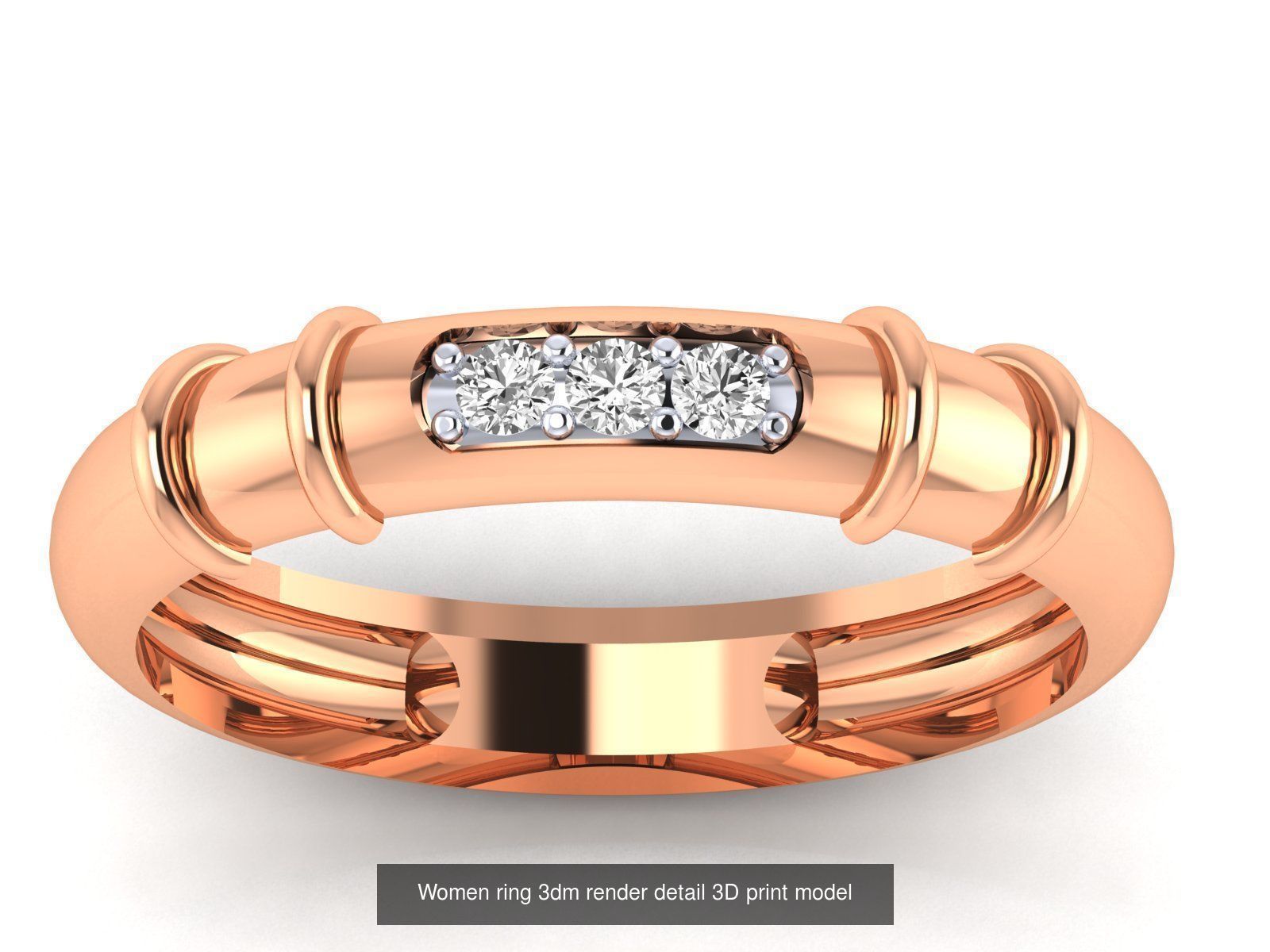 480 Women ring 3dm render 3D print model 3D Model Collection_184