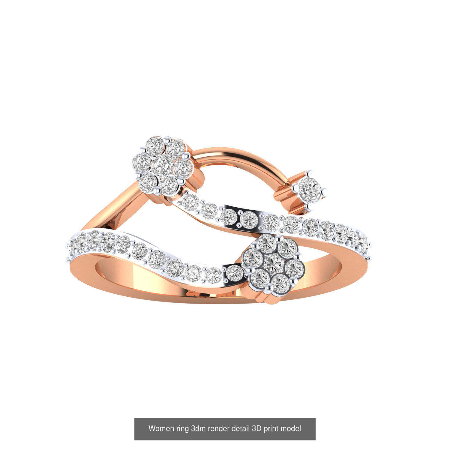 480 Women ring 3dm render 3D print model 3D Model Collection_111