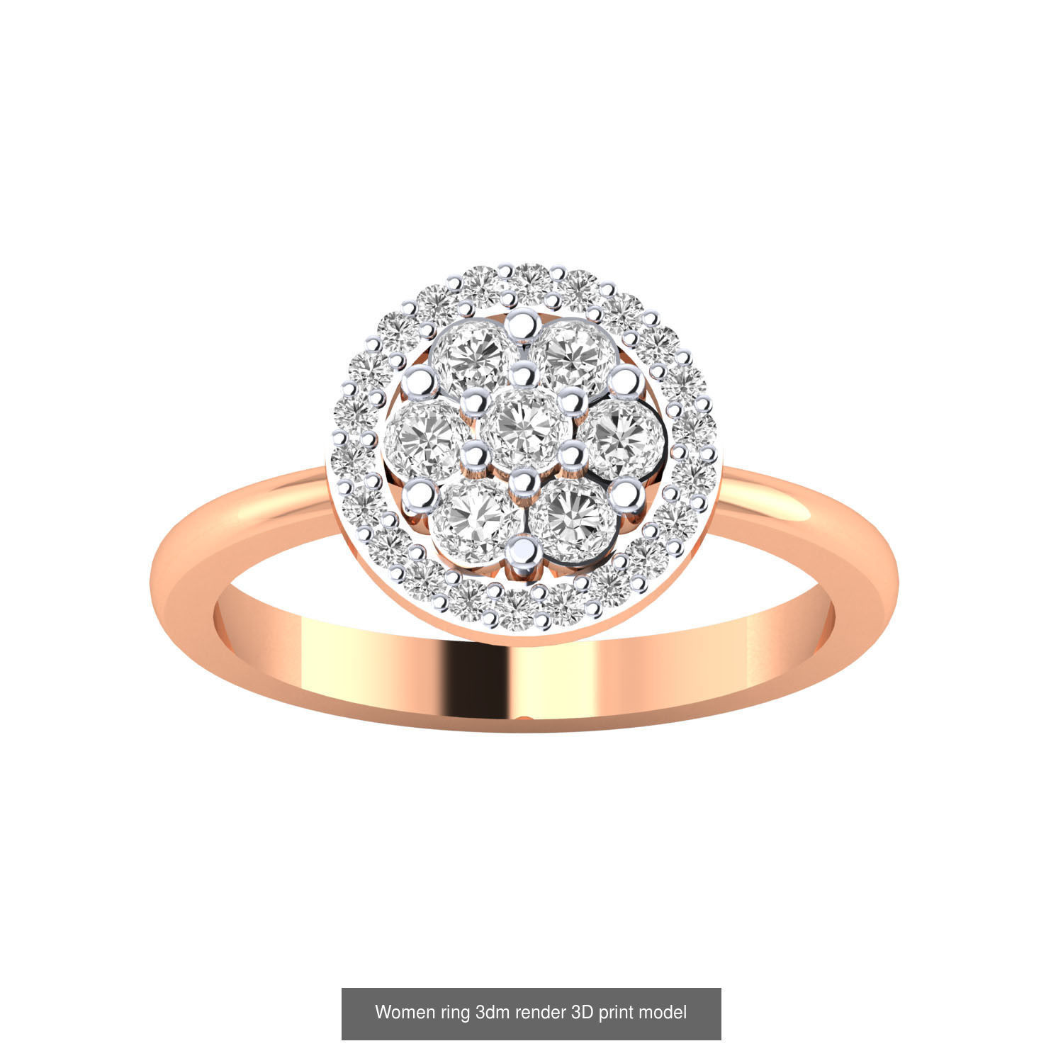480 Women ring 3dm render 3D print model 3D Model Collection_173