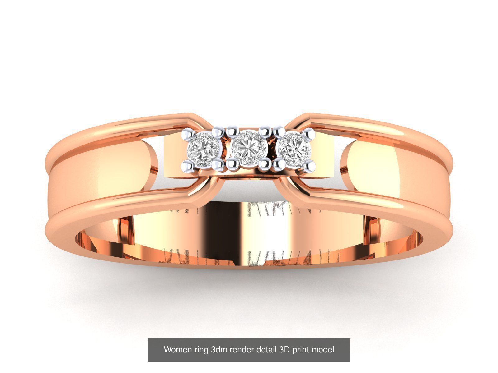 480 Women ring 3dm render 3D print model 3D Model Collection_185