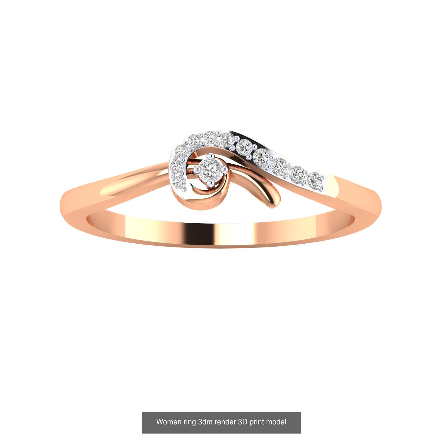 480 Women ring 3dm render 3D print model 3D Model Collection_210