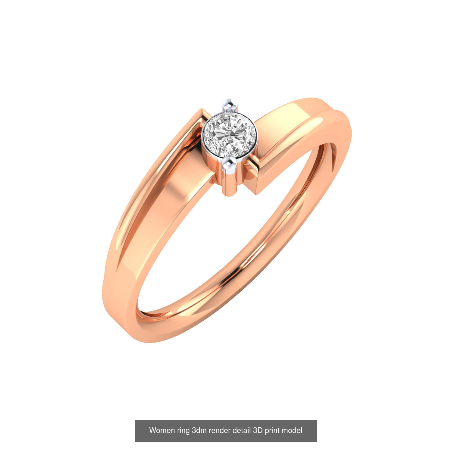 480 Women ring 3dm render 3D print model 3D Model Collection_141
