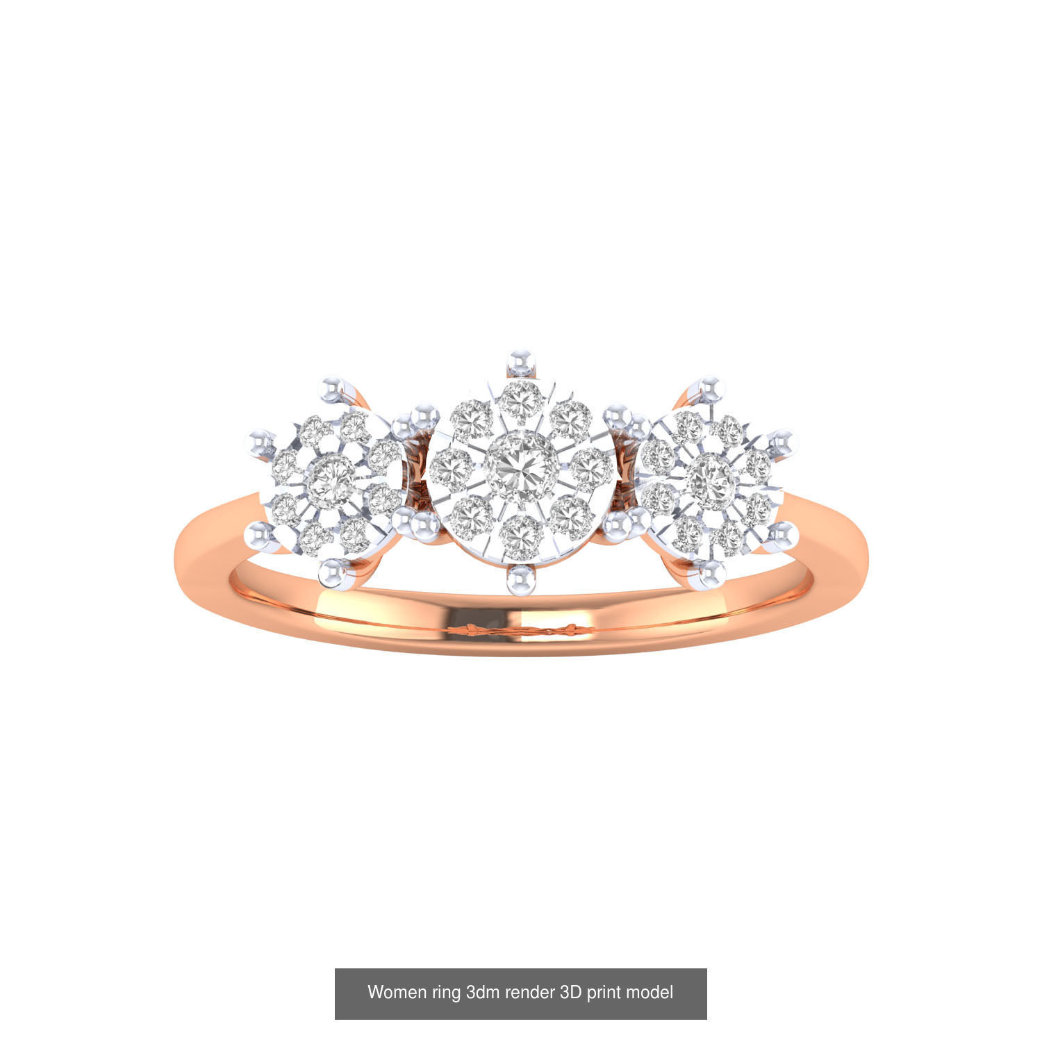 480 Women ring 3dm render 3D print model 3D Model Collection_239