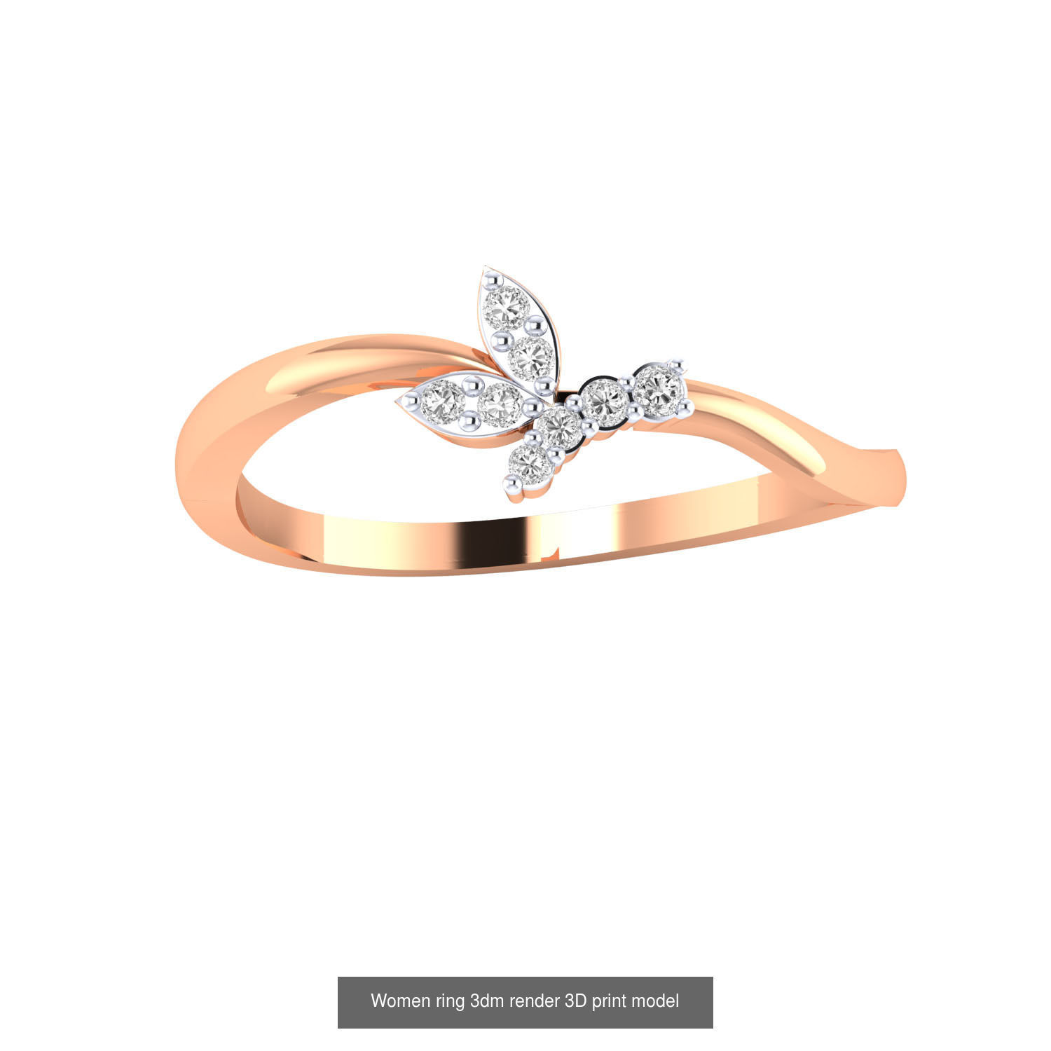 480 Women ring 3dm render 3D print model 3D Model Collection_209
