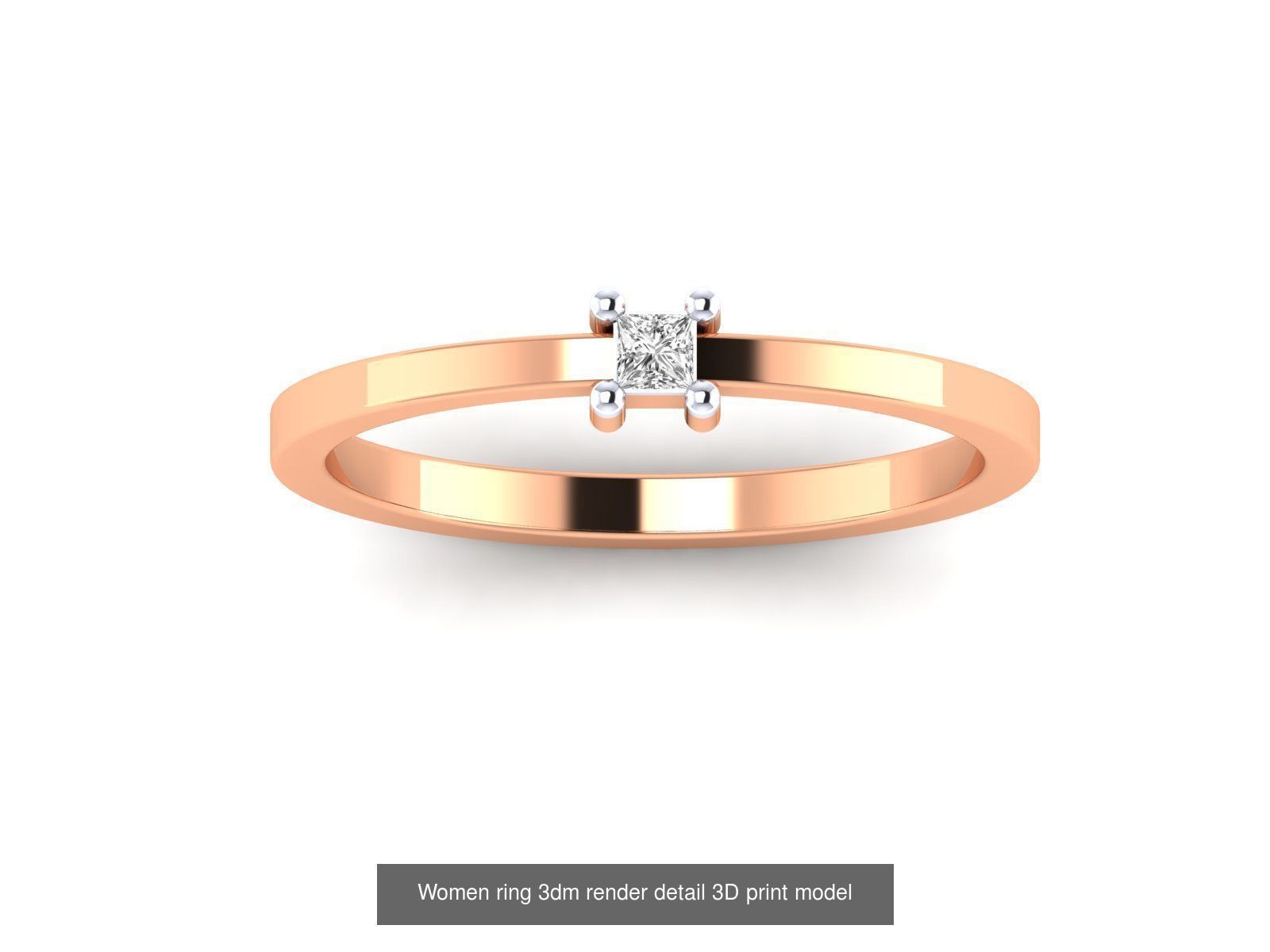 480 Women ring 3dm render 3D print model 3D Model Collection_155