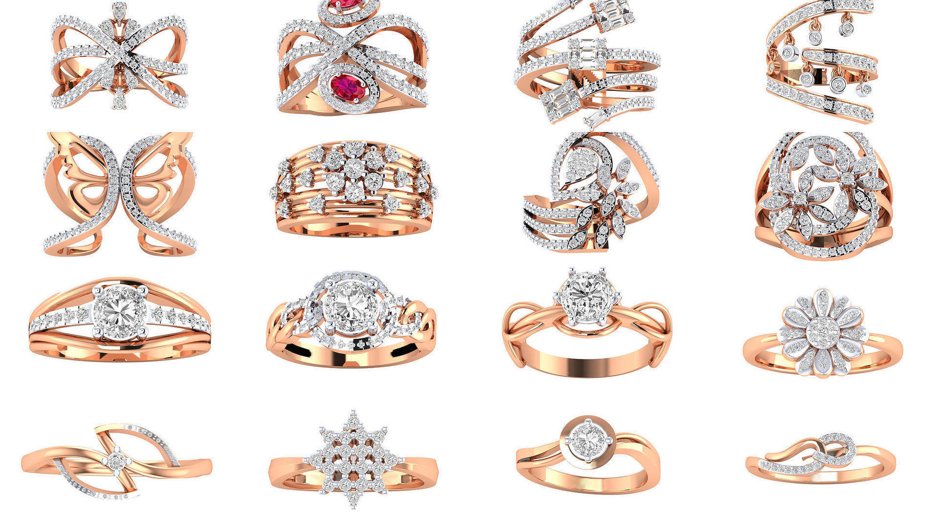 480 Women ring 3dm render 3D print model 3D Model Collection_33