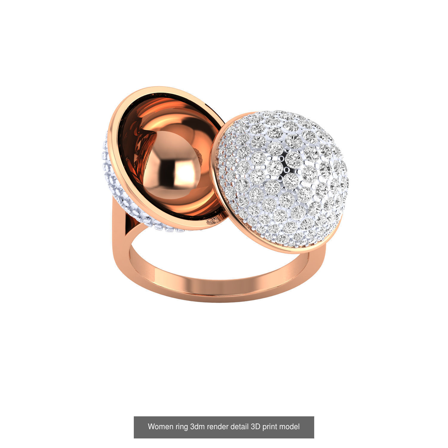 480 Women ring 3dm render 3D print model 3D Model Collection_103