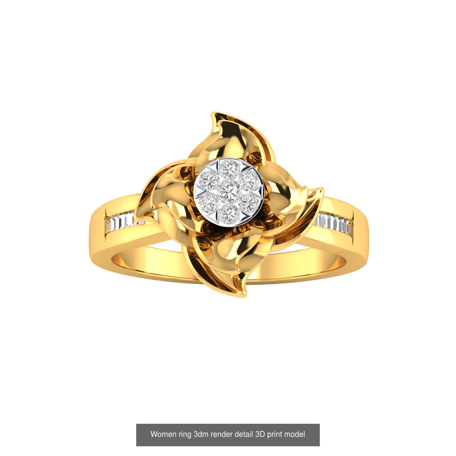 480 Women ring 3dm render 3D print model 3D Model Collection_93